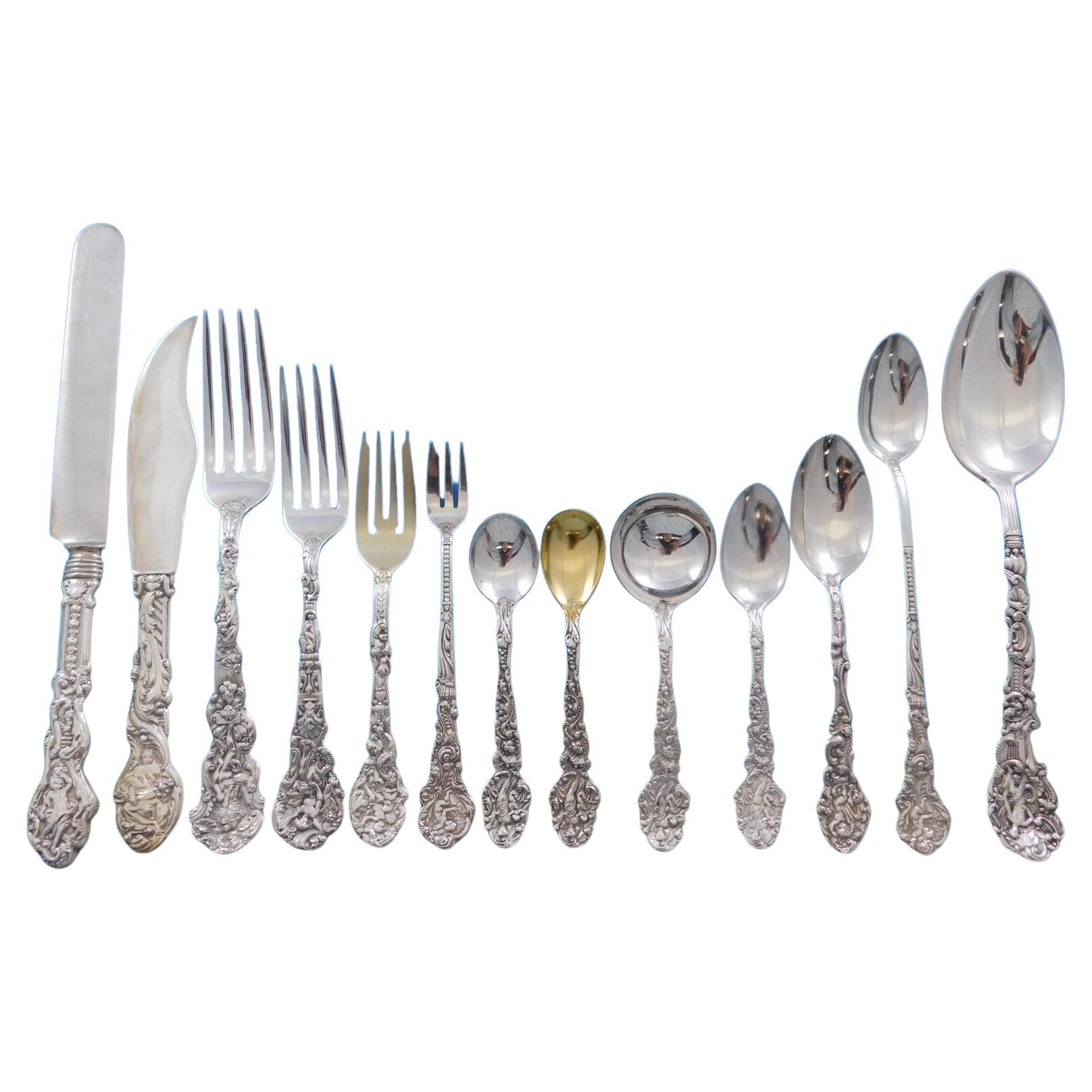 Versailles by Gorham Sterling Silver Flatware Service 12 Set 178 Pieces Dinner For Sale
