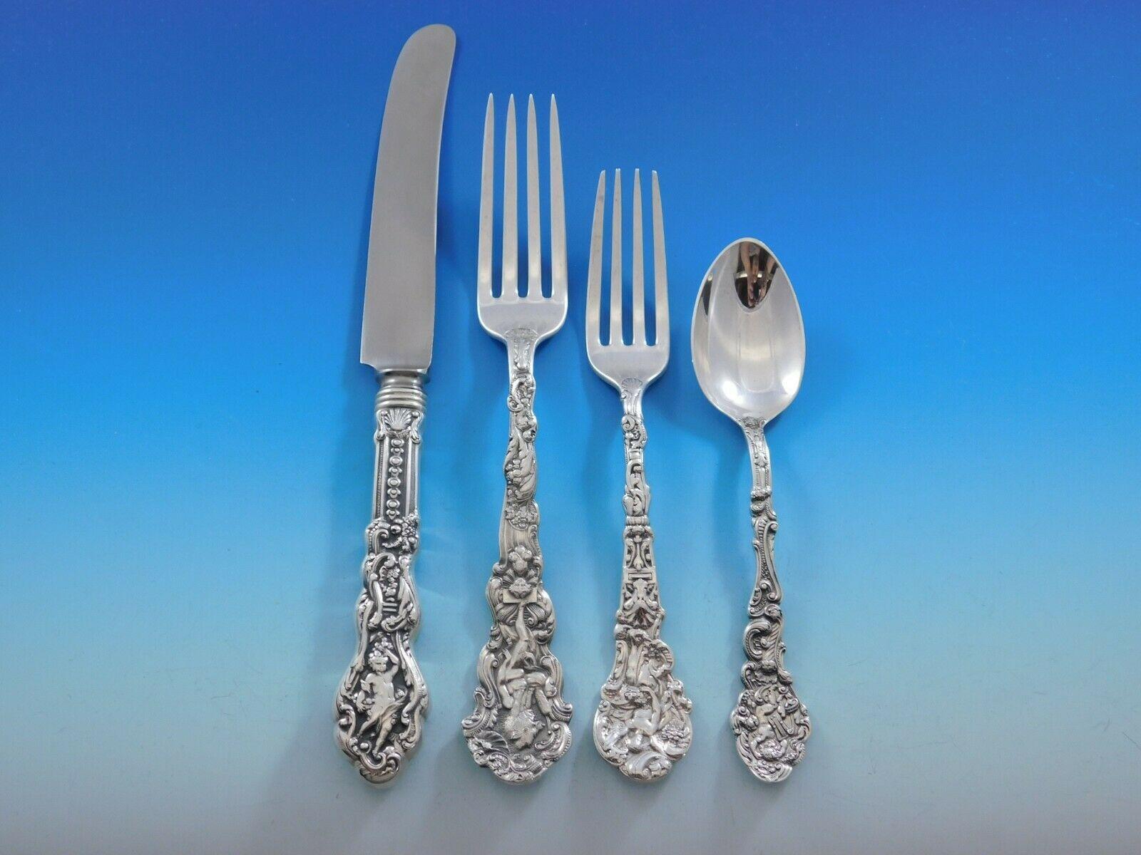 Versailles by Gorham Sterling Silver Flatware Service 12 Set 76 Pieces Dinner In Excellent Condition In Big Bend, WI