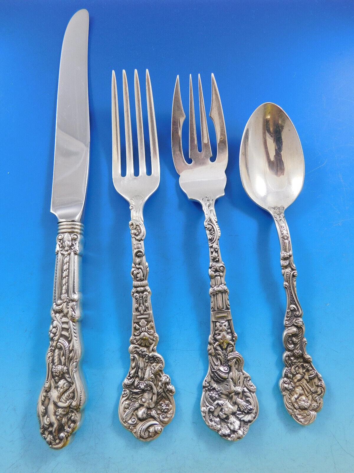 Versailles by Gorham Sterling Silver Flatware Service 12 Set 76 Pieces Figural In Excellent Condition In Big Bend, WI