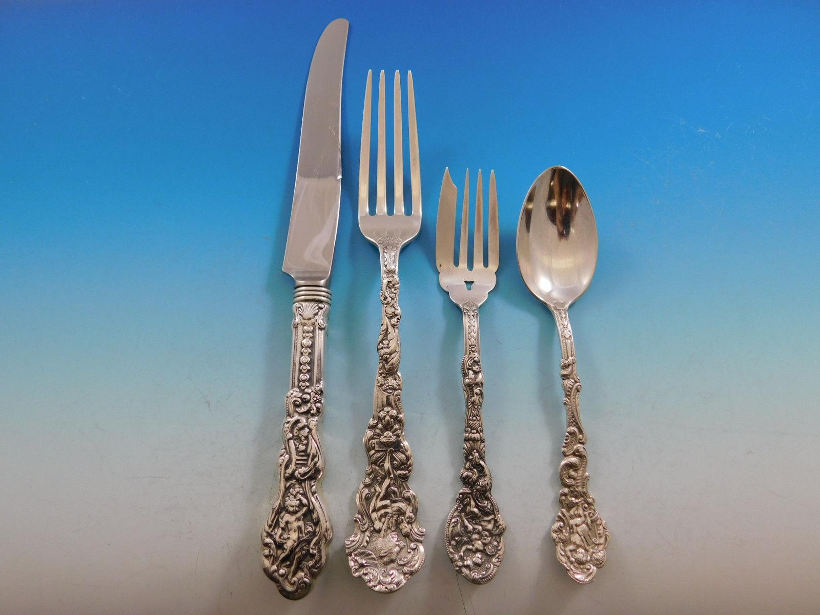Versailles by Gorham Sterling Silver Flatware Service 12 Set 93 Pieces Dinner In Excellent Condition In Big Bend, WI