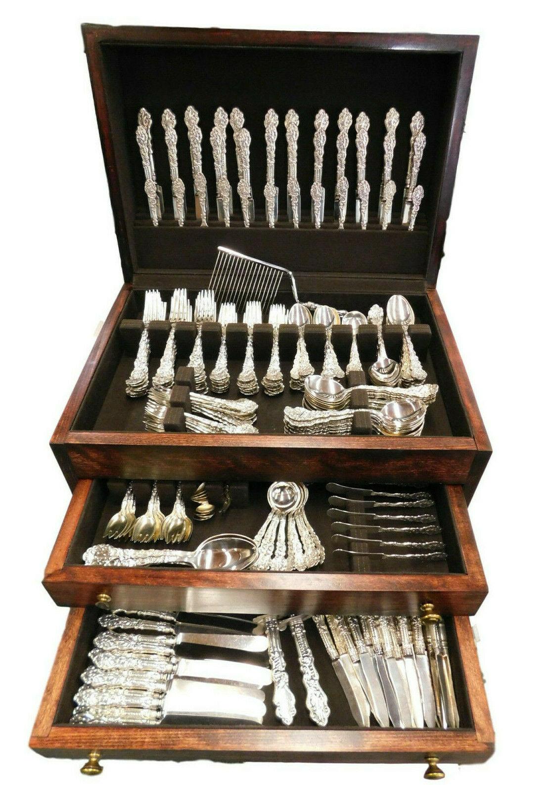 Versailles by Gorham Sterling Silver Flatware Service Set 374 Pcs Dinner Kirby In Excellent Condition In Big Bend, WI