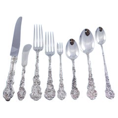 Ensemble de couverts en argent sterling Versailles par Gorham 8 personnes, 70 pièces