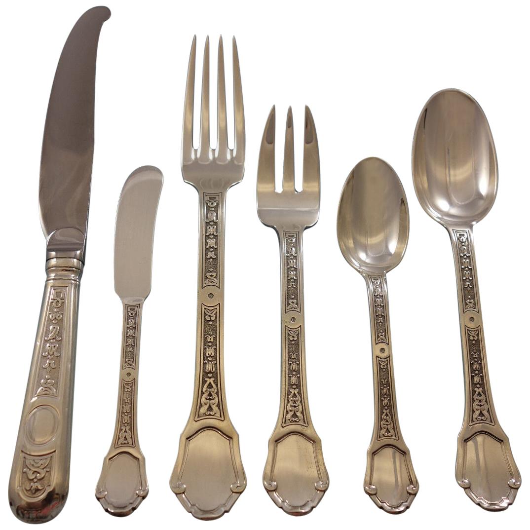 Versailles by Tetard Freres Sterling Silver Flatware Set Service French 71 Pcs