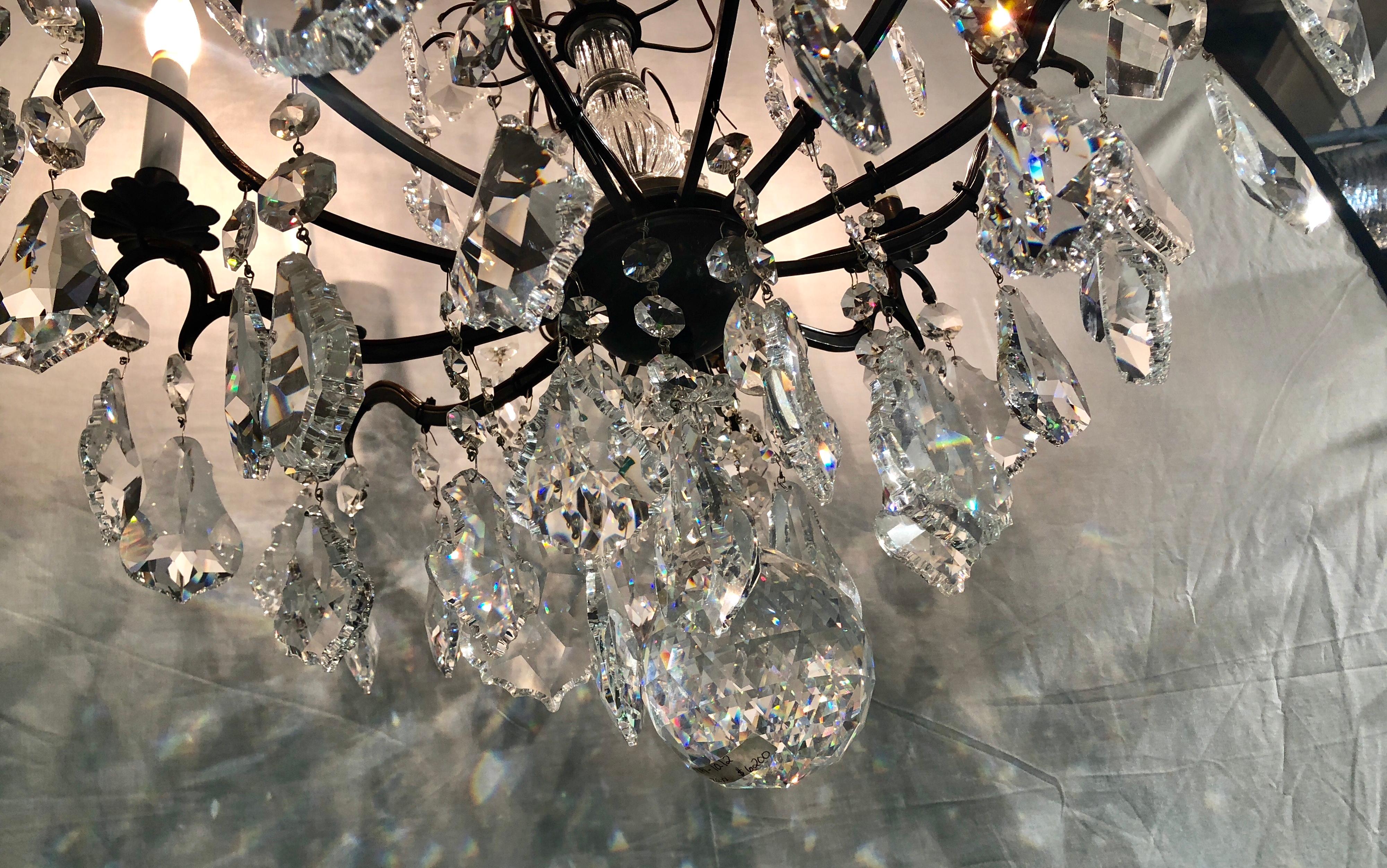 Lustre Versailles avec pendentifs en cristaux et strass Swarovski en vente 4