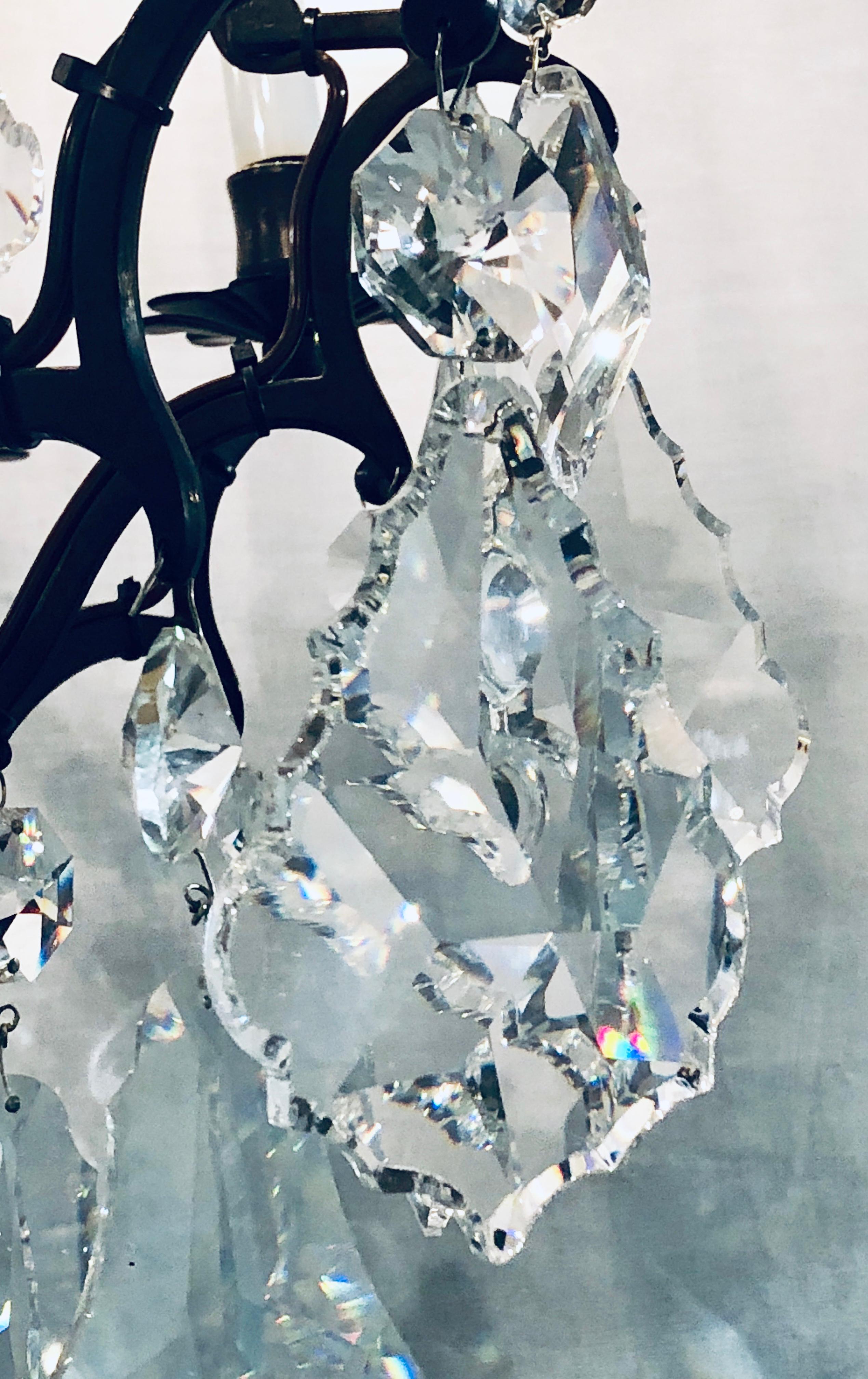 Lustre Versailles avec pendentifs en cristaux et strass Swarovski en vente 5