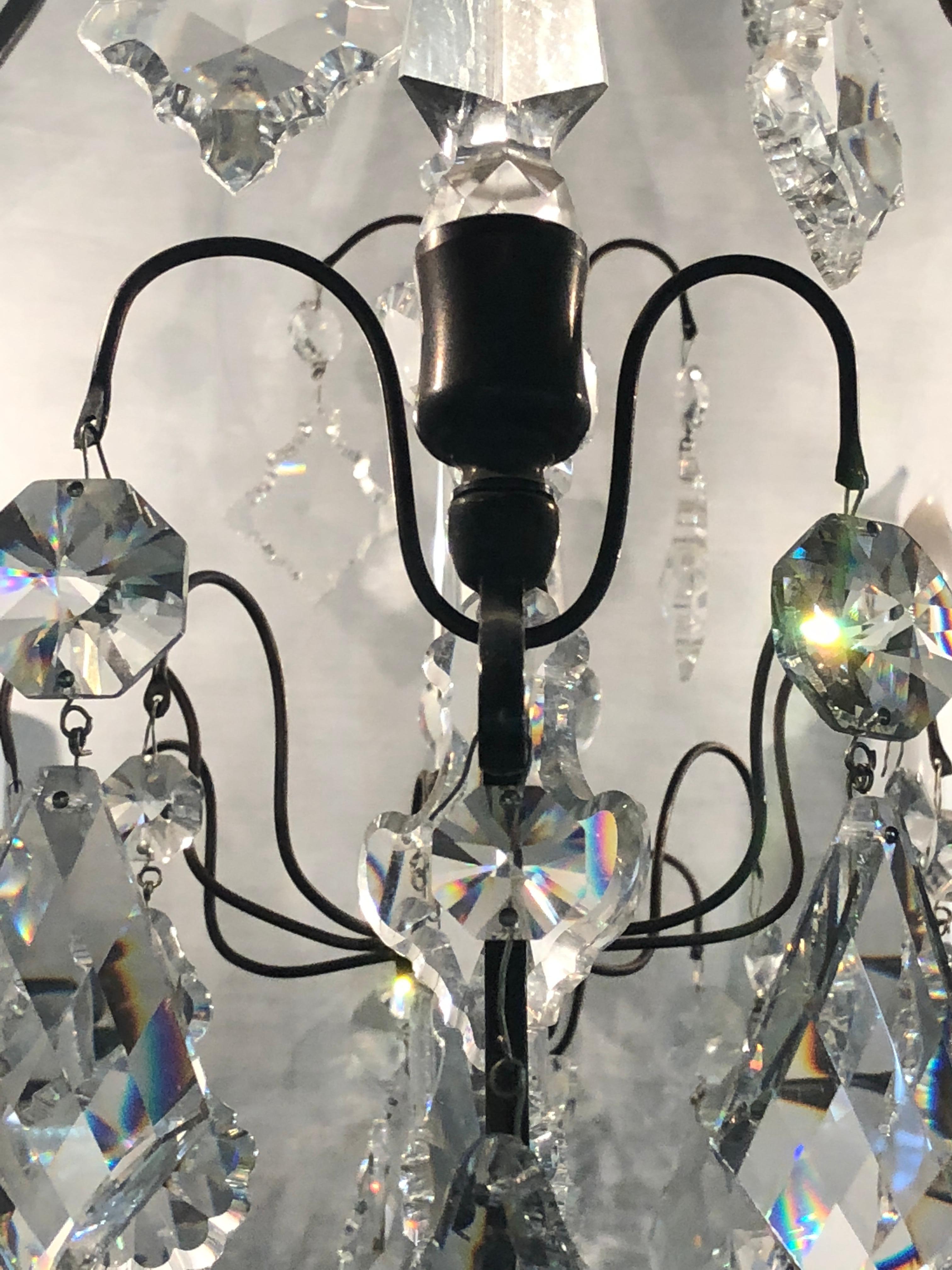 Lustre Versailles avec pendentifs en cristaux et strass Swarovski en vente 7