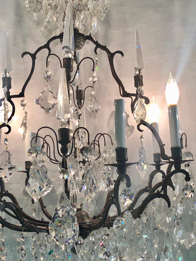 Versailles Chandelier with Swarovski Strass and Crystal Pendants For