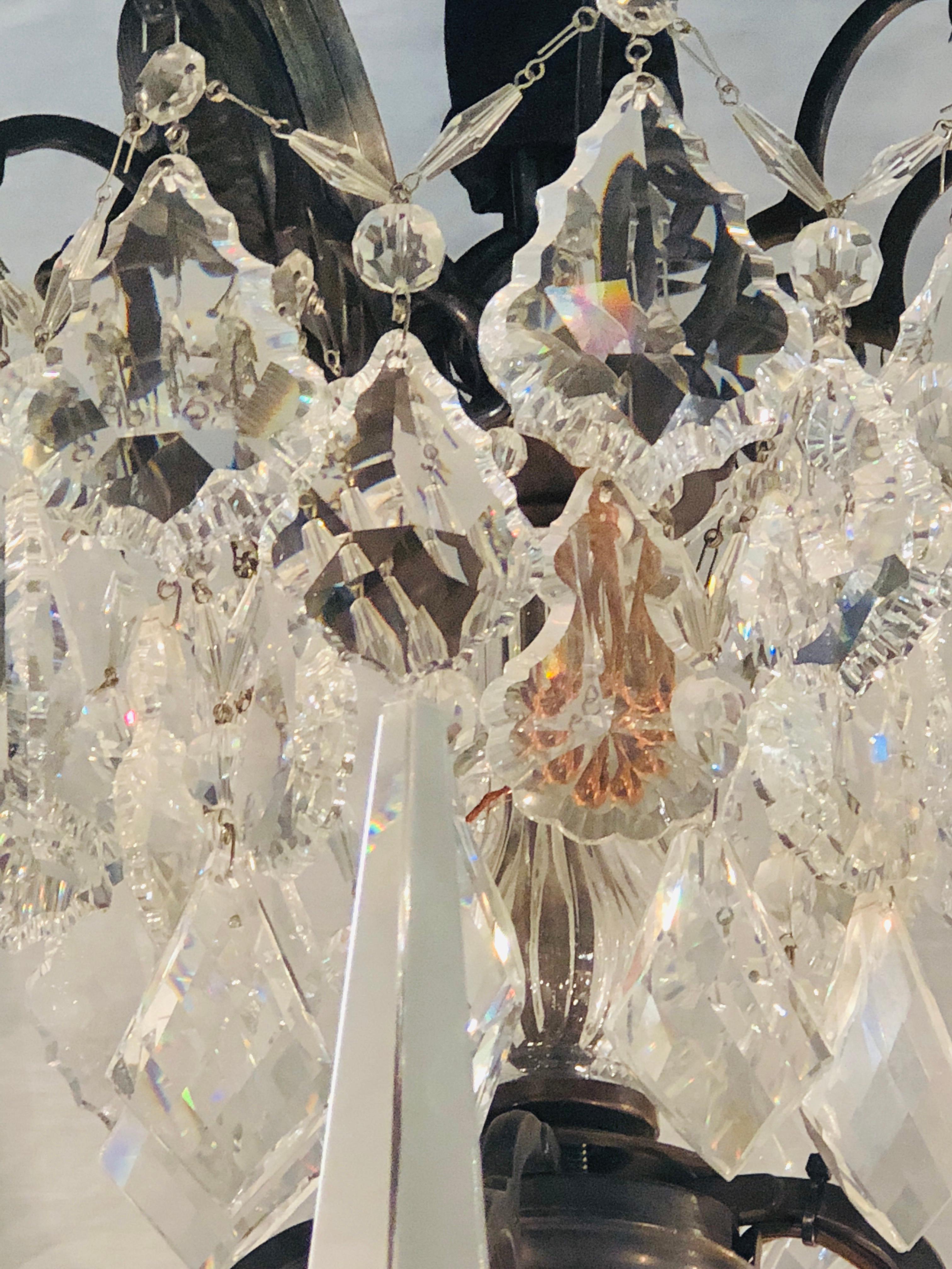 Lustre Versailles avec pendentifs en cristaux et strass Swarovski en vente 1