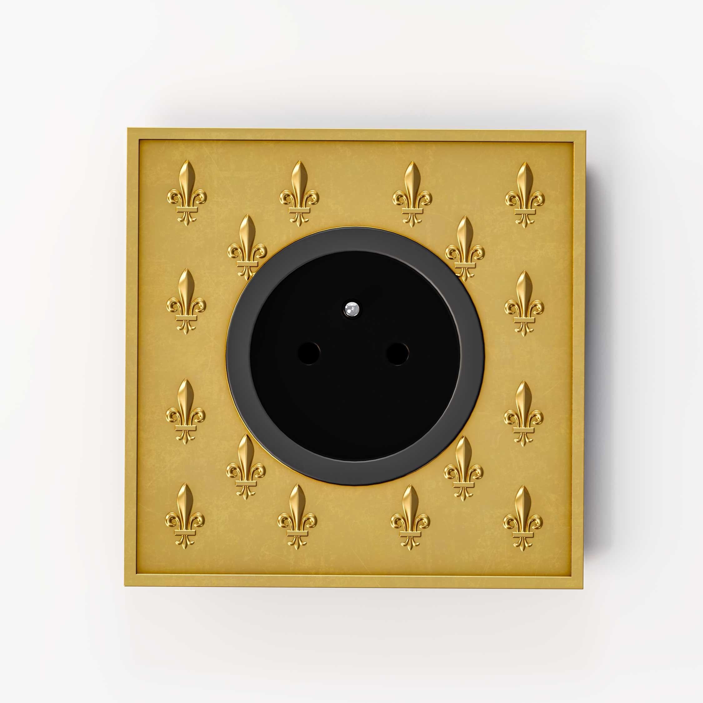 Versailles Doré Brass Light Switch by Jérôme Bugara
Dimensions: W 9,4 x H 9,4 cm.
Materials: Brass.

Available in different brass finishes. Please contact us.

Jérôme Bugara, trained at the prestigious Ecole Boulle, is a renowned interior architect