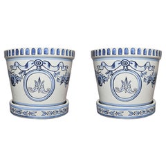 Versailles Flower Pot and Saucer, Set of 2