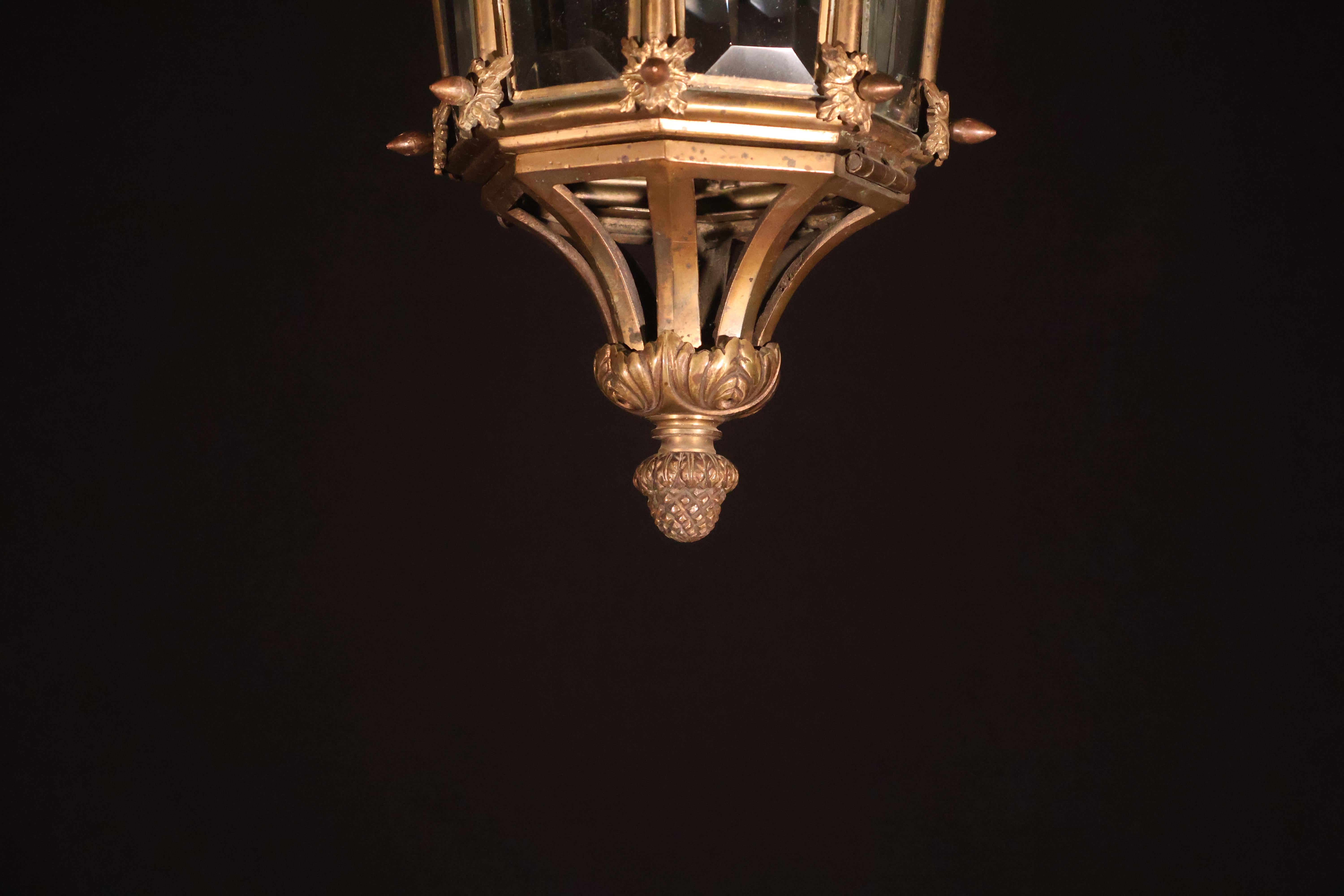 Bronze Versailles Hall Lantern For Sale
