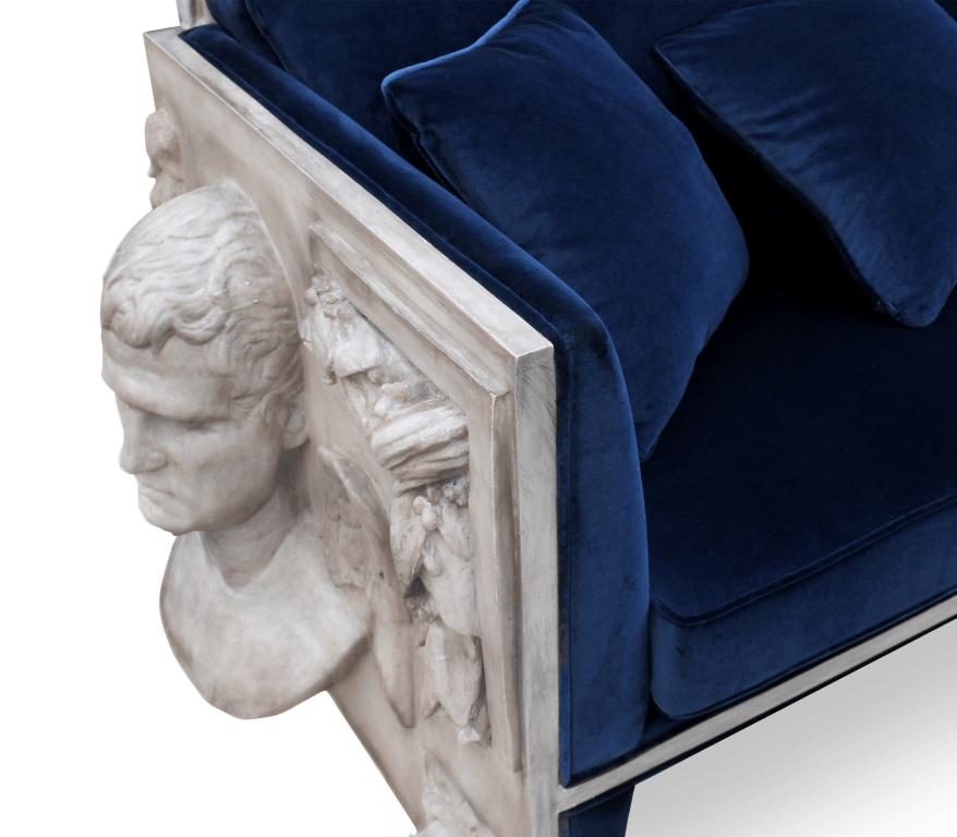royal blue velvet sofa