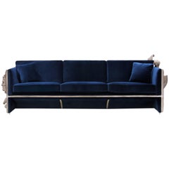 Versailles Sofa in Royal Blue Velvet by Boca do Lobo