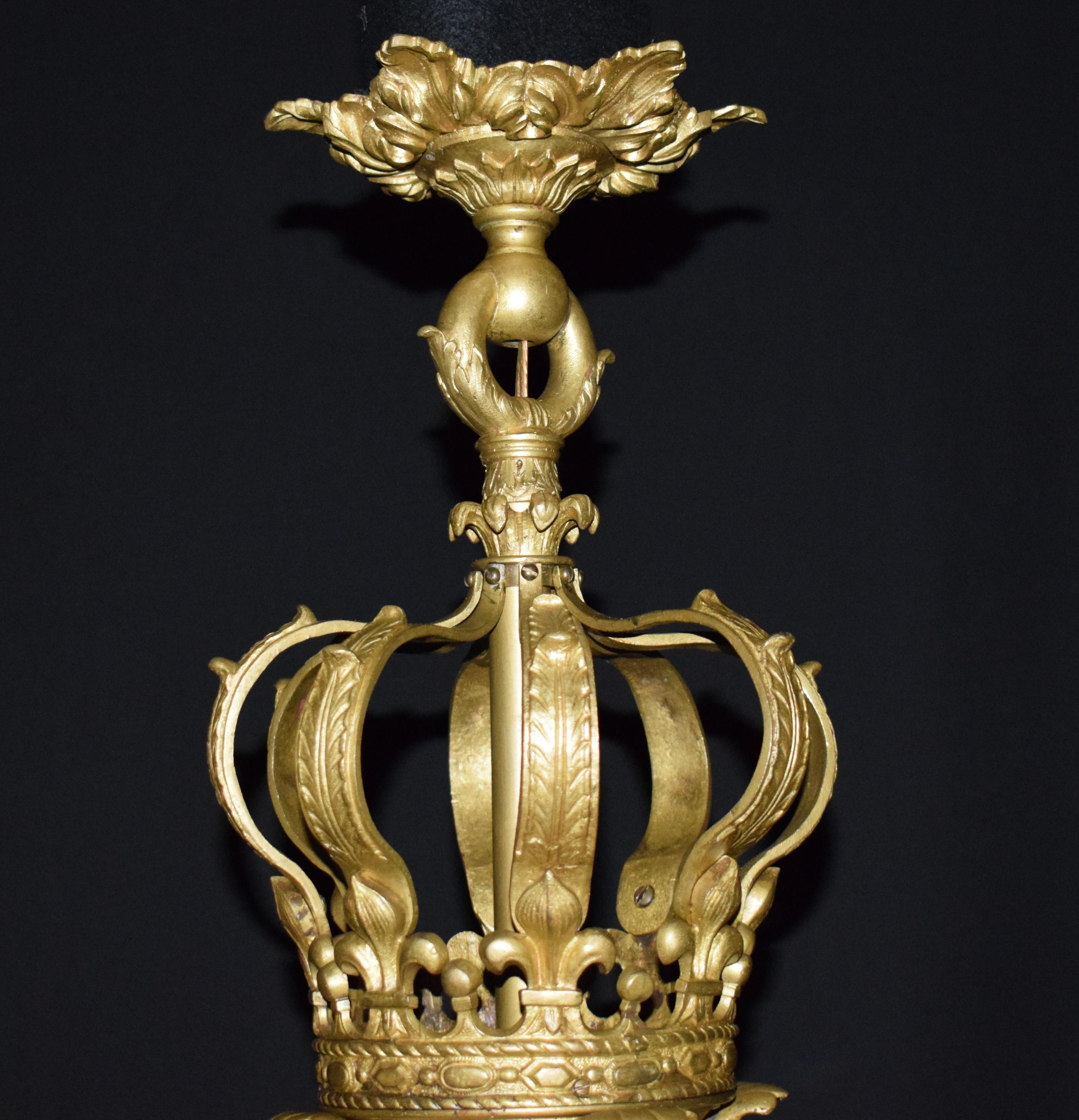 Vergoldete Bronze-Laterne im Stil von „Versailles“ im Angebot 12