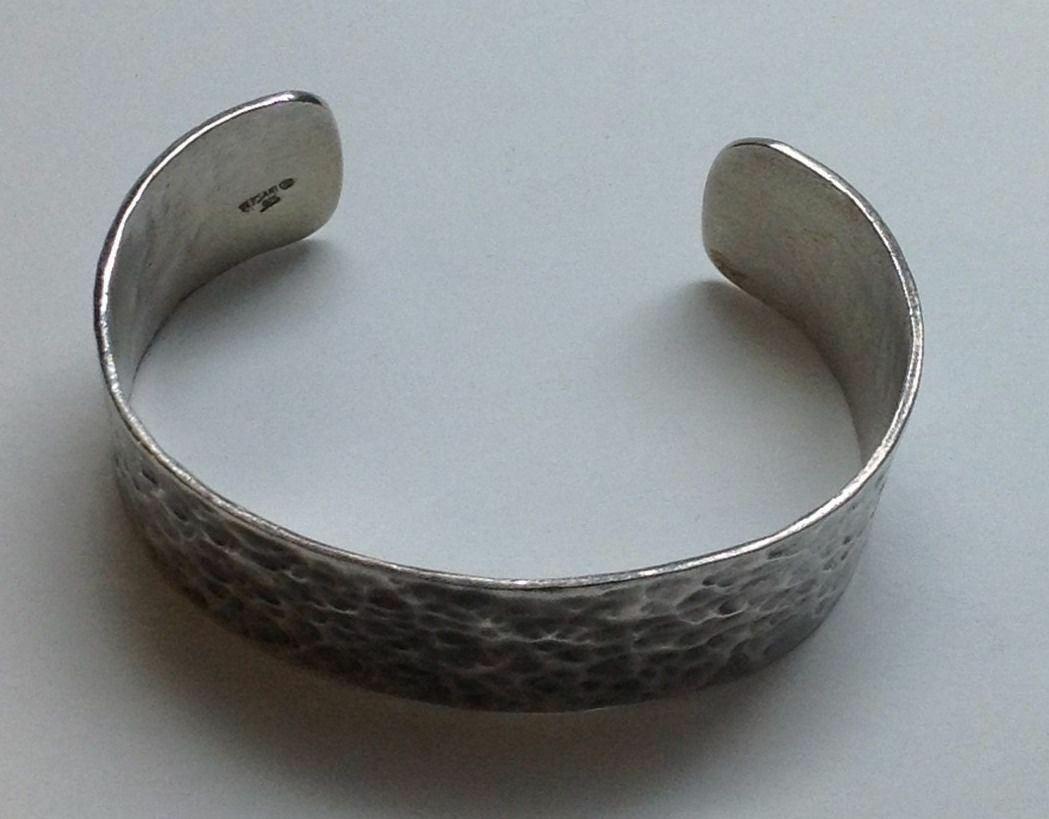 Women's Versani Hammered Texture Sterling Silver Cuff Bracelet