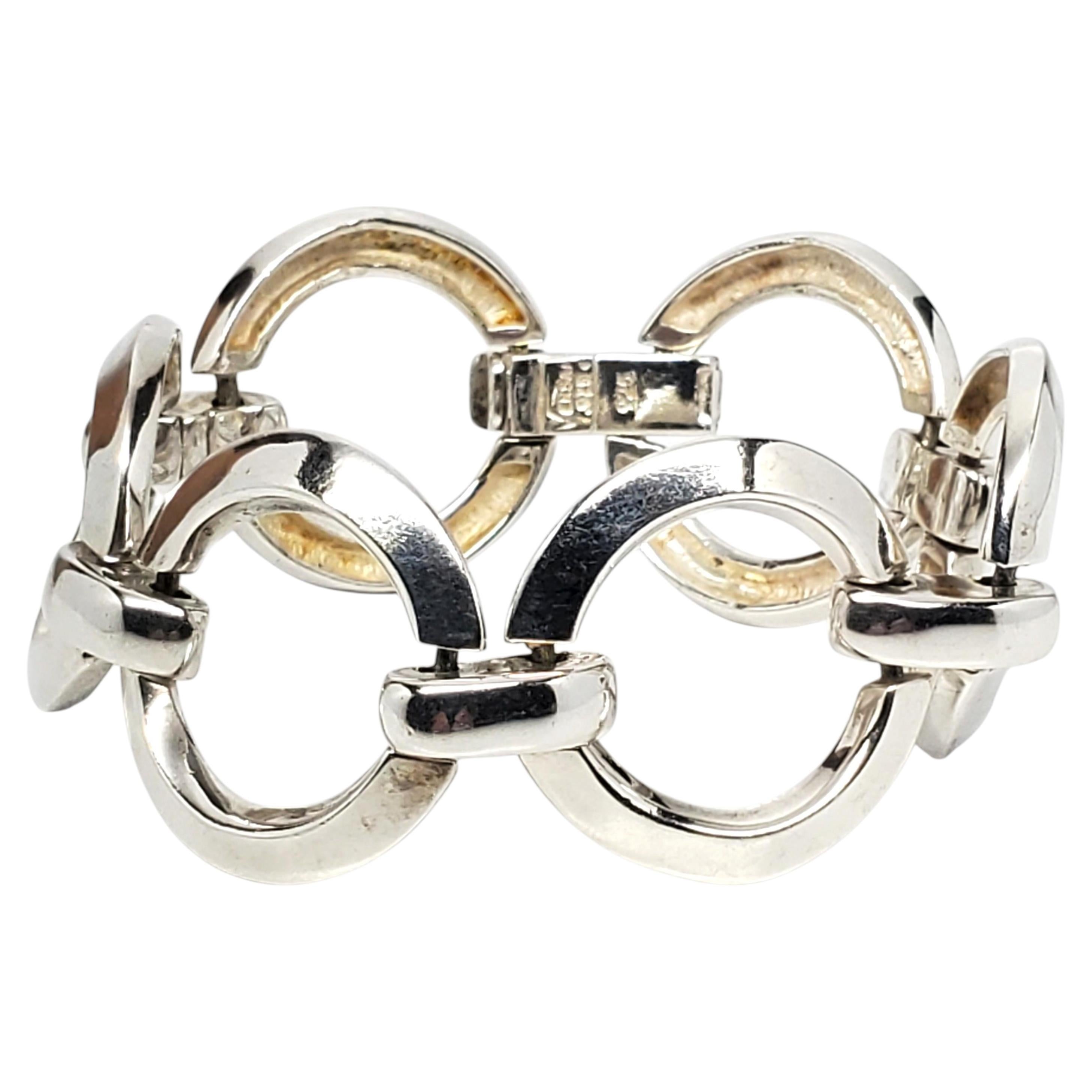 Versani Sterling Silver Open Round Link Bracelet #24225
