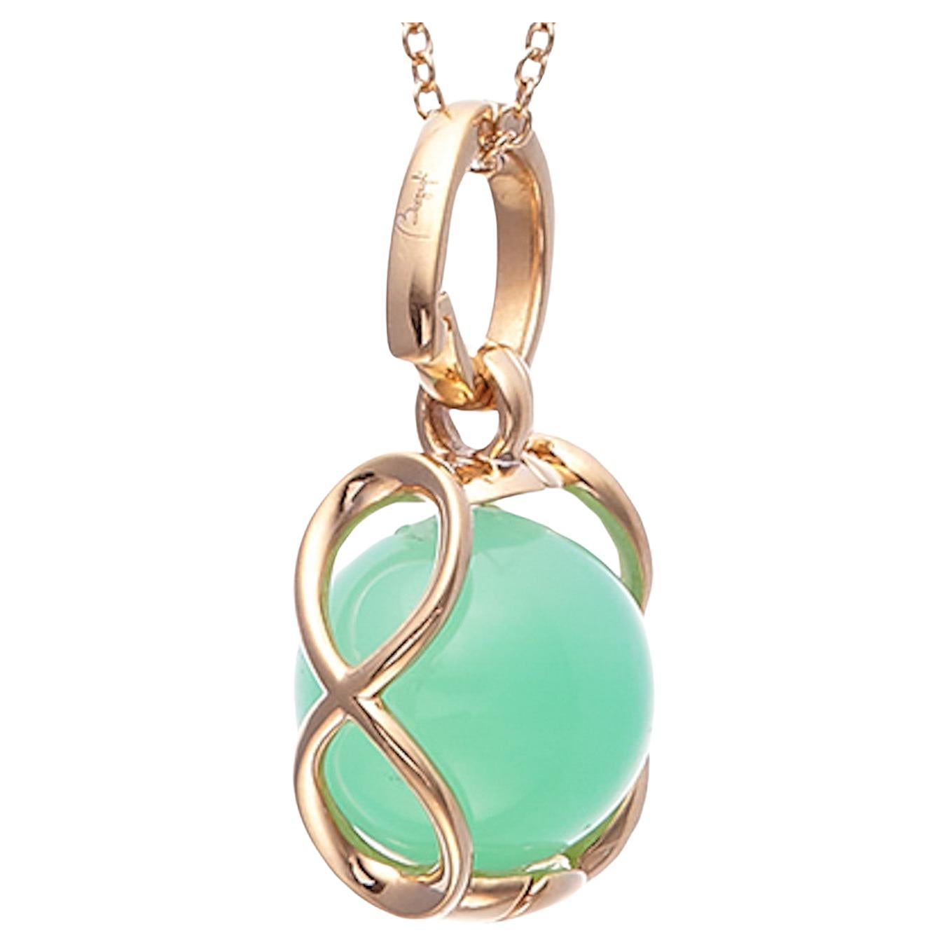 Versatile Made in Italy Awarded Wellness Gold Pendant with Interchangeable Gems For Sale