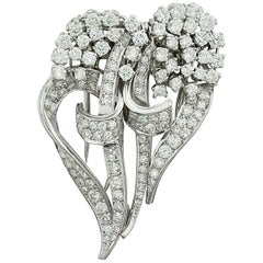 Versatile spilla con diamante anni '40 da 6,30 carati