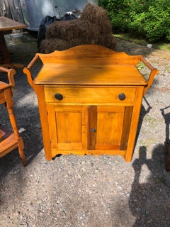 Versatile American Pie 3 Piece Pine Set of Night Stands and Matching Cupboard