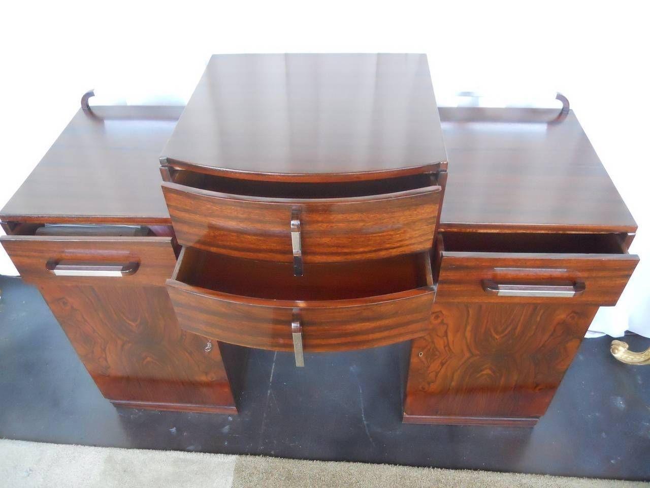Versatile Art Deco Console or Commode with Drawers In Good Condition For Sale In Los Angeles, CA