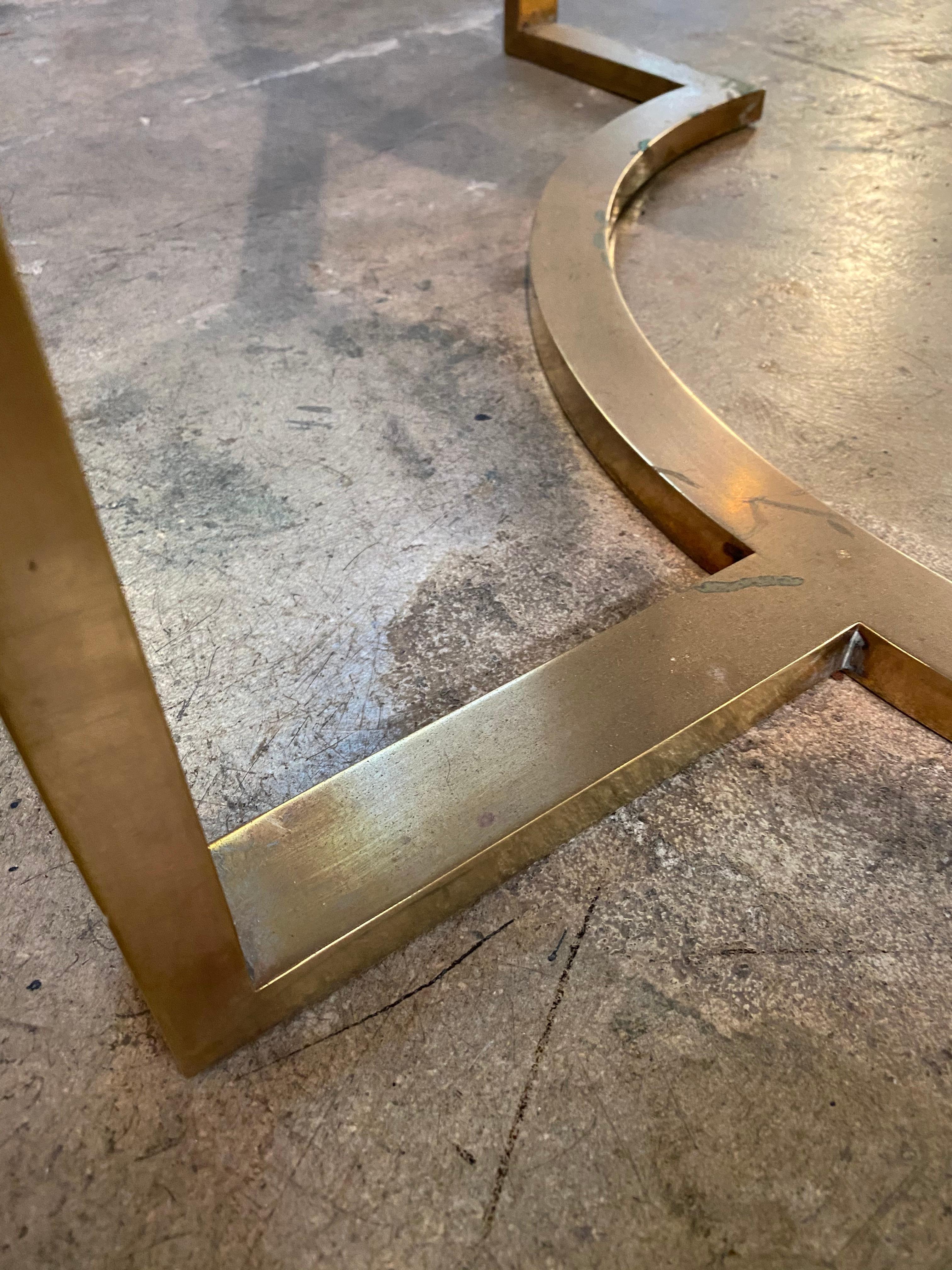 Versatile Brass Oval or Round Dining Table by Romeo Rega, 1970 2