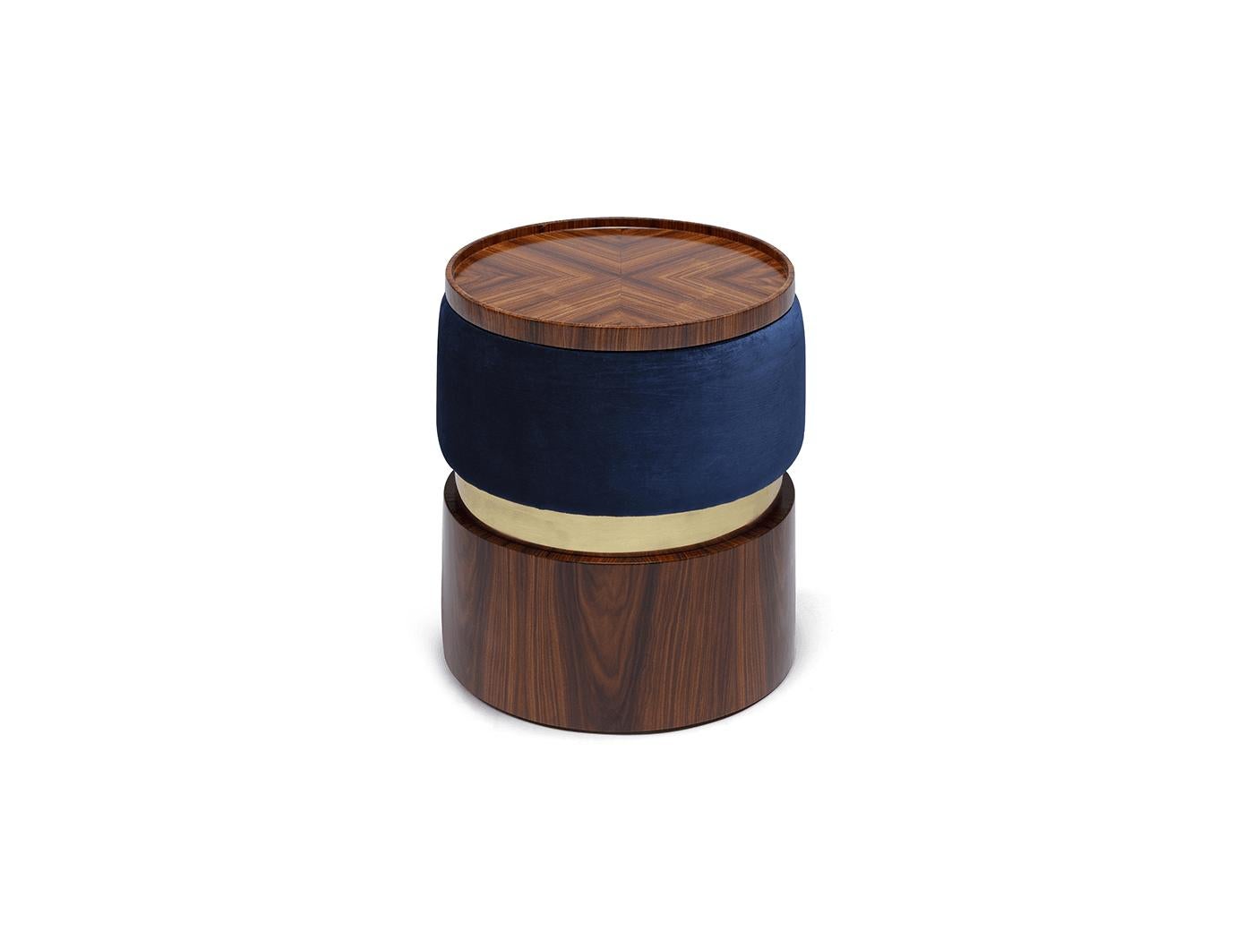 This pouf set, style B, is a versatile piece, which can be used as a stool or, if you put the wood tray on it, as a small coffee table. It is made to order in a variety of velvet colors. The set includes a 2 poufs and one removable wood tray.
Base