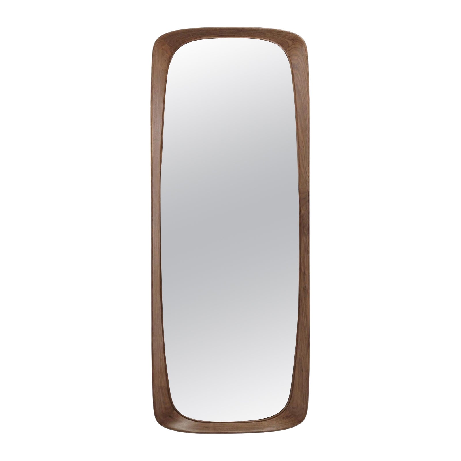 Espejo de pared grande de diseño versátil con marco de madera