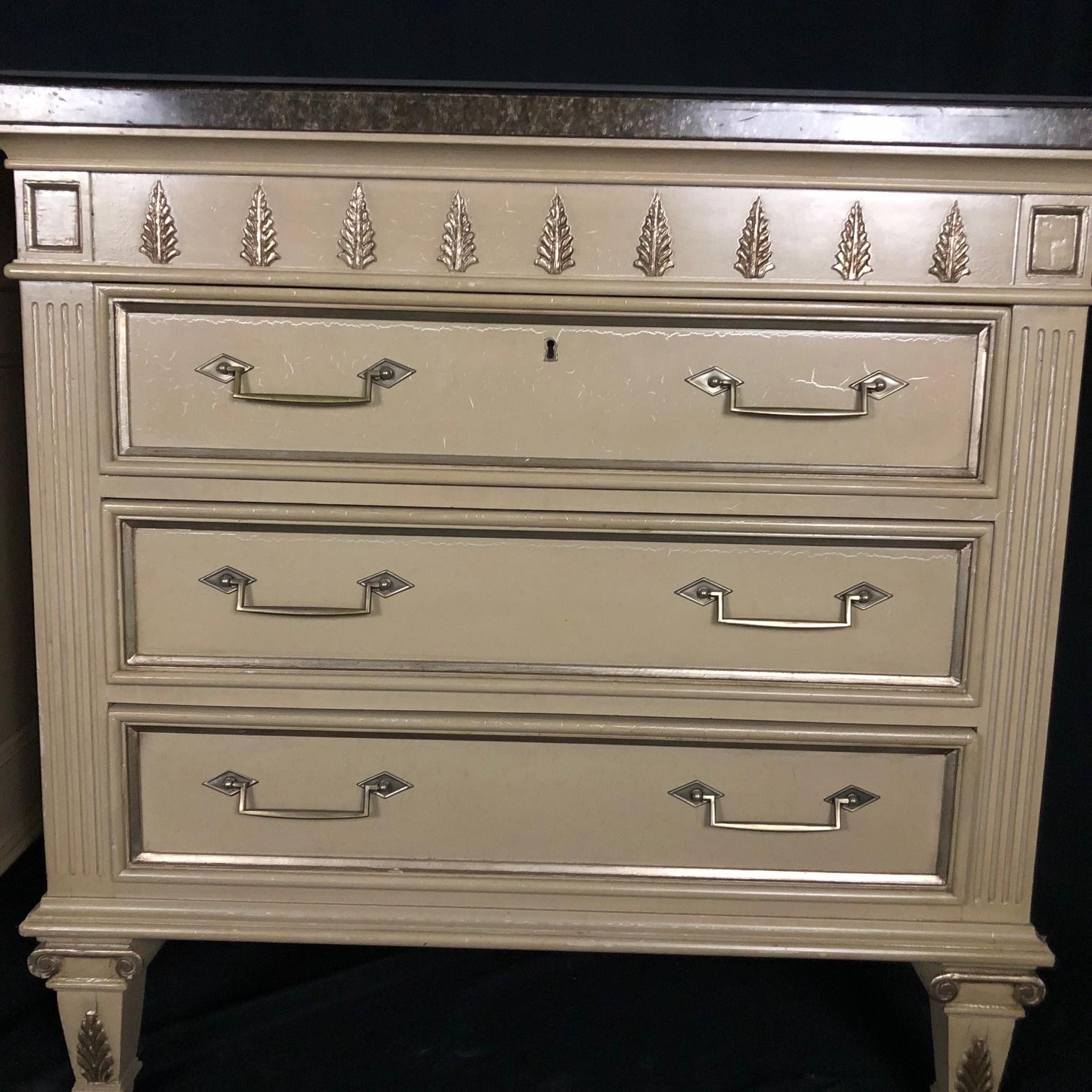 Versatile Elegant Pair of Louis XVI Style Chests or Night Stands In Good Condition In Hopewell, NJ