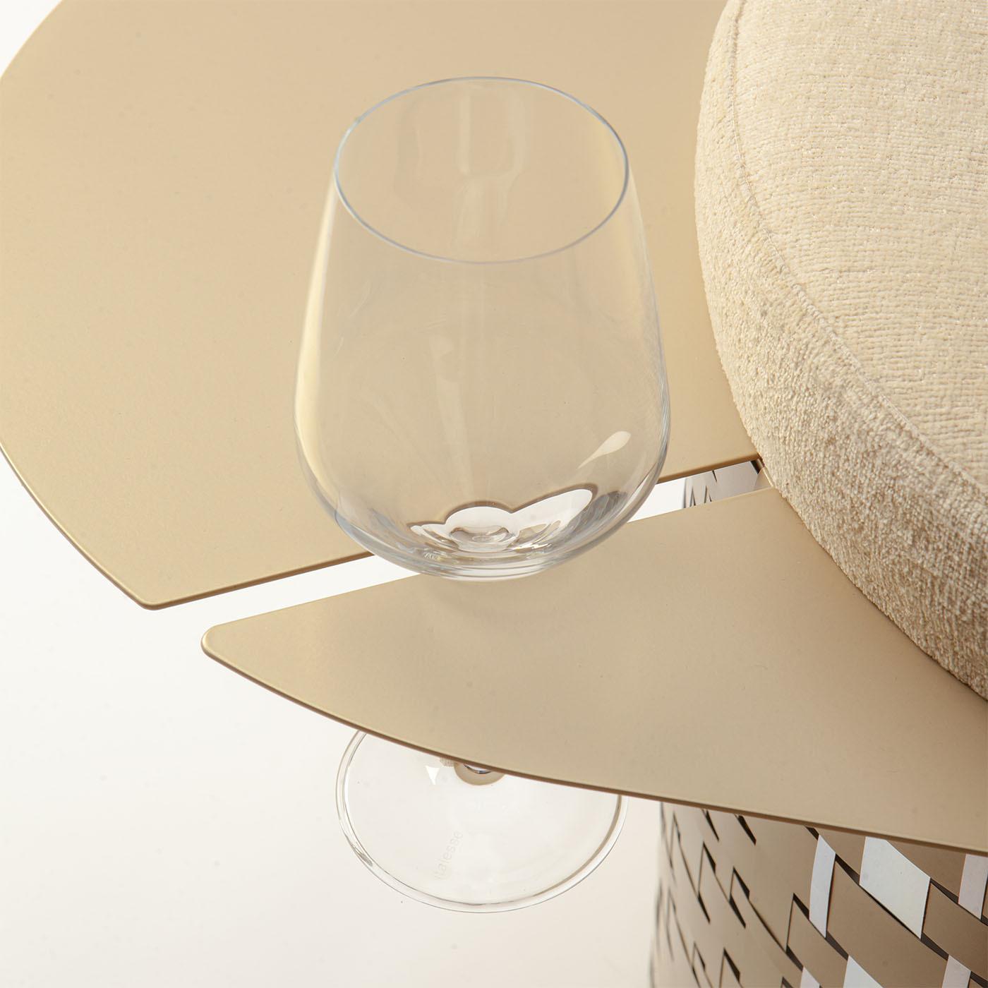 Versatile Golden & Silvery Pouf by Splot Design In New Condition For Sale In Milan, IT