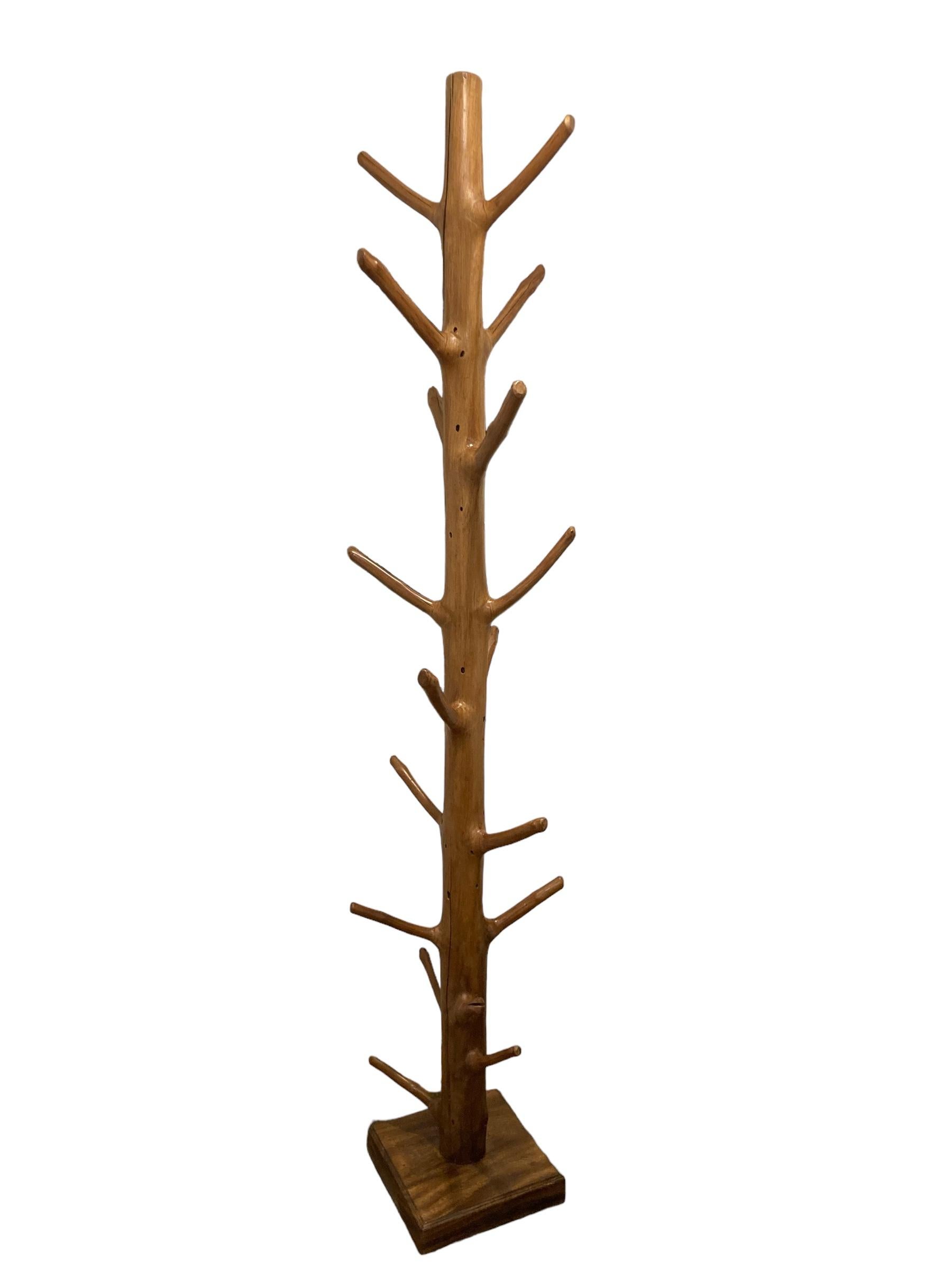 Wood Versatile hard wood coat or hat stand For Sale