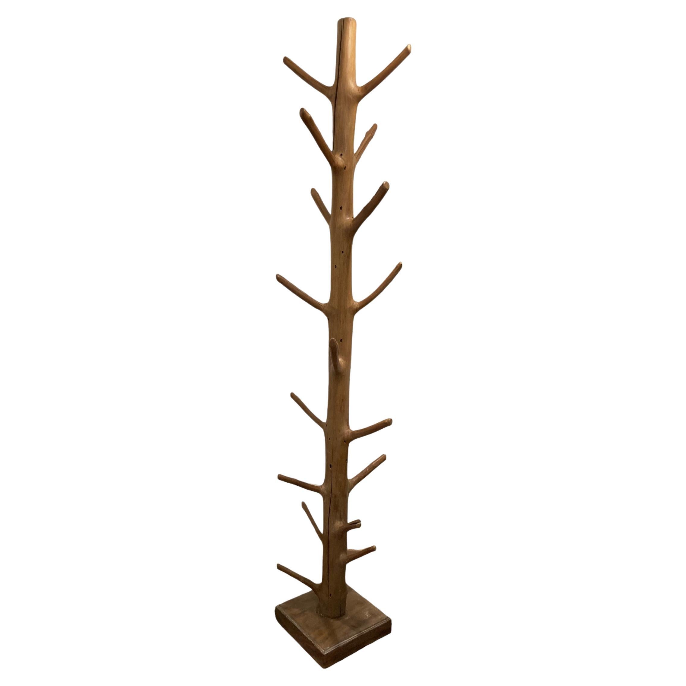 Versatile hard wood coat or hat stand For Sale