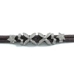 Versatile Leather Natural Diamond Bracelet
