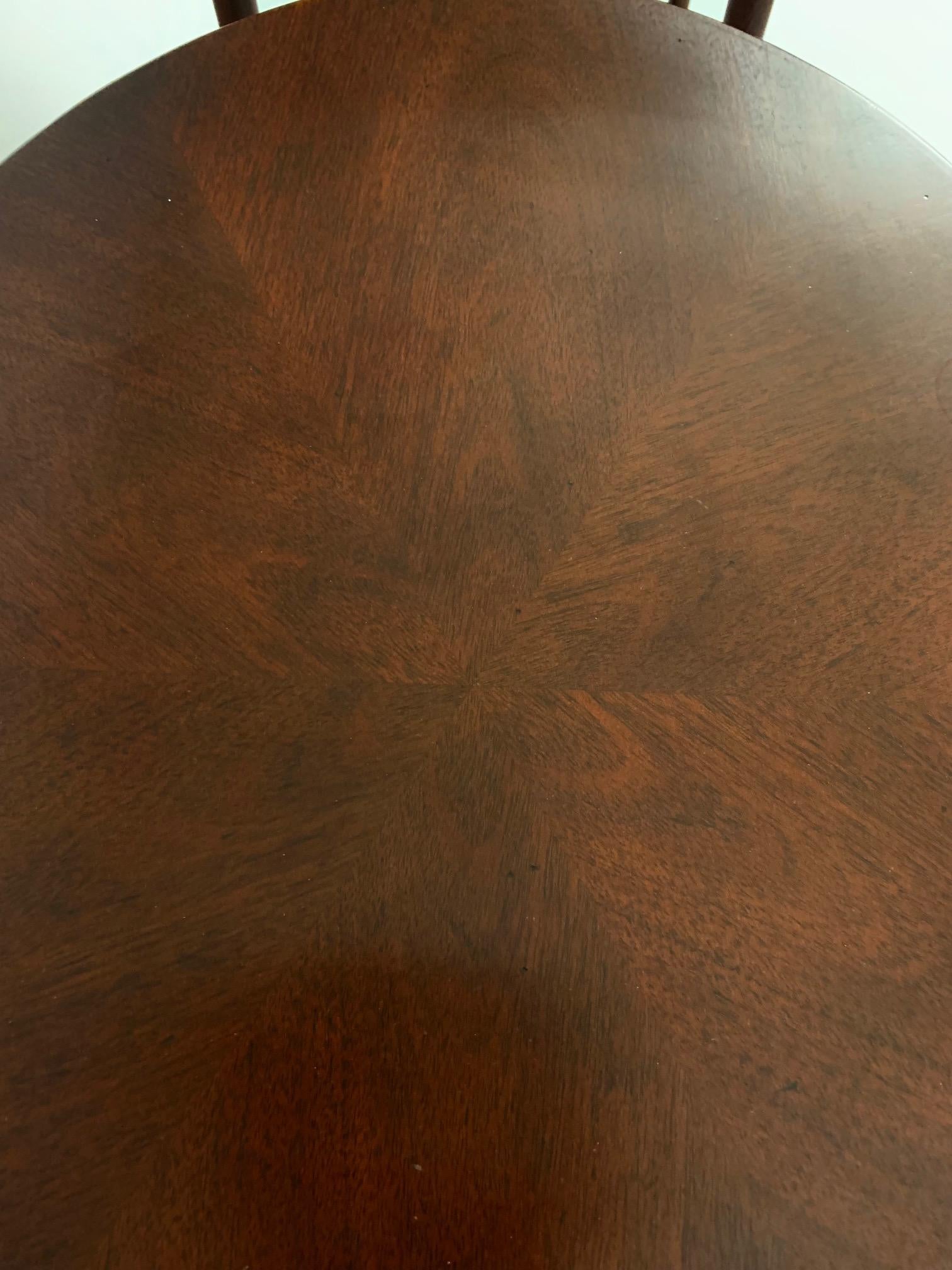 Versatile Pair of Hickory Chair Mahogany & Bamboo Style Side Tables 2