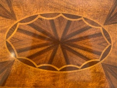 Versatile and Refined 3-Tier Mahogany Inlay Side Table Étagère