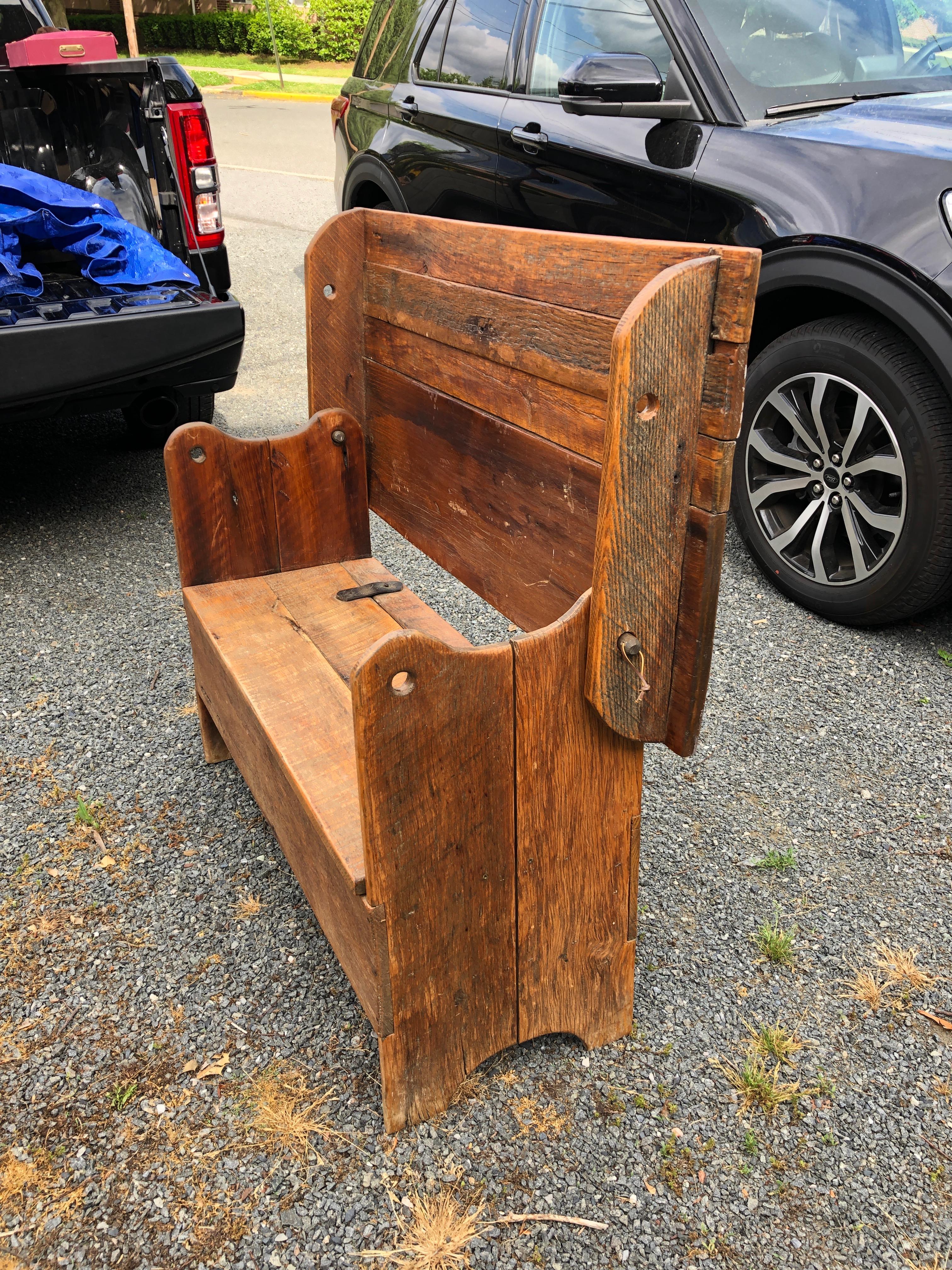 Versatile Rustic Antique Table Hutch Bench 5