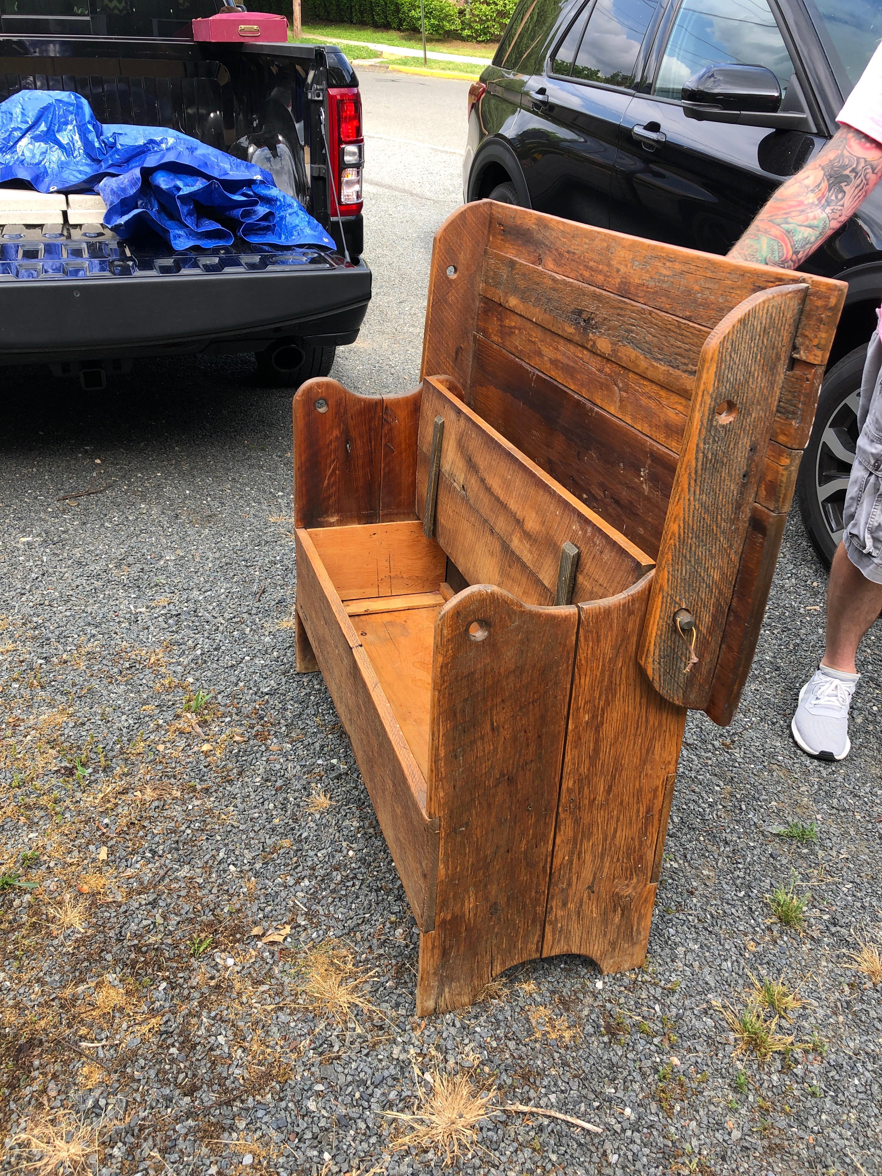 Versatile Rustic Antique Table Hutch Bench 8