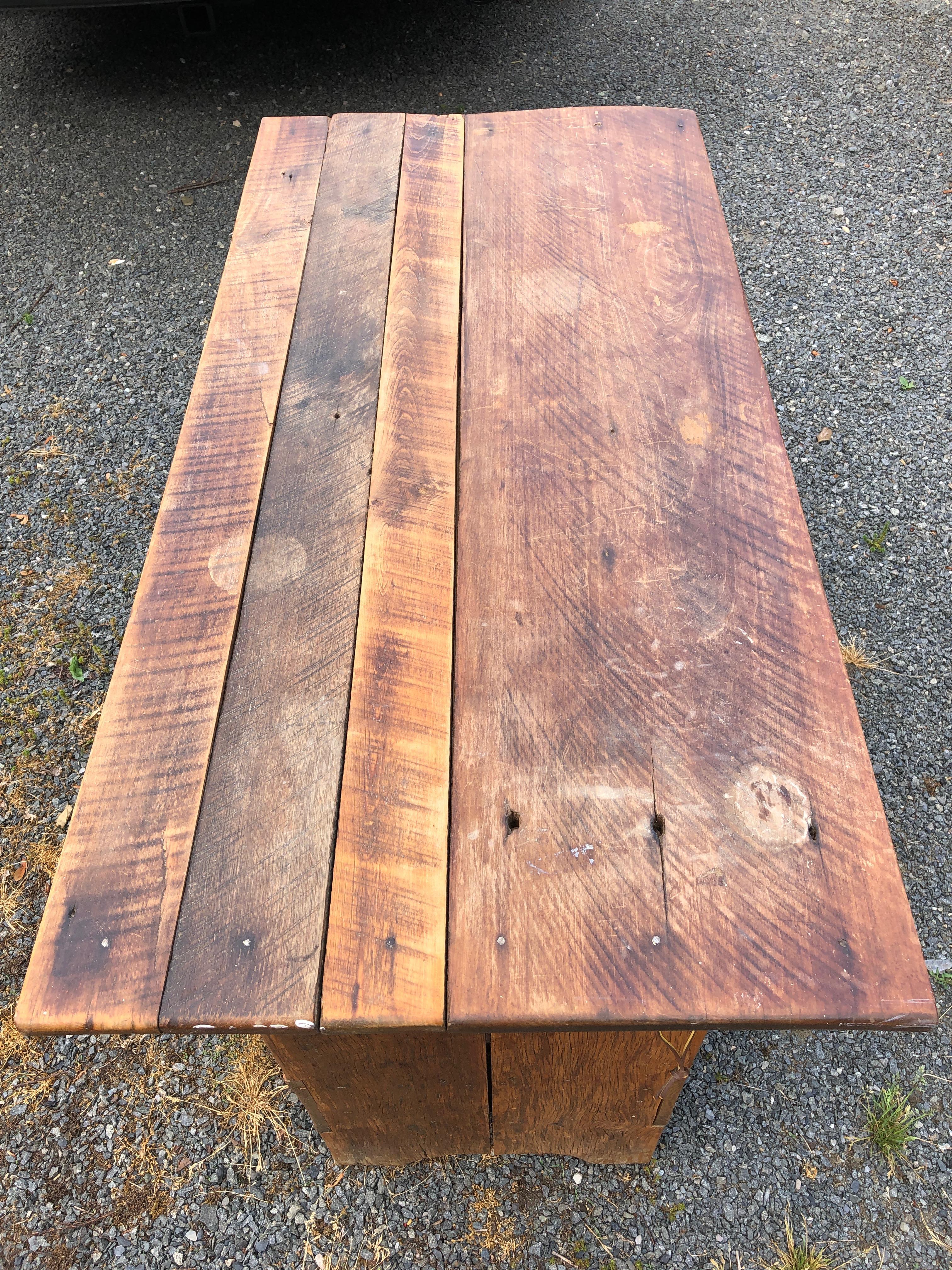 antique table bench
