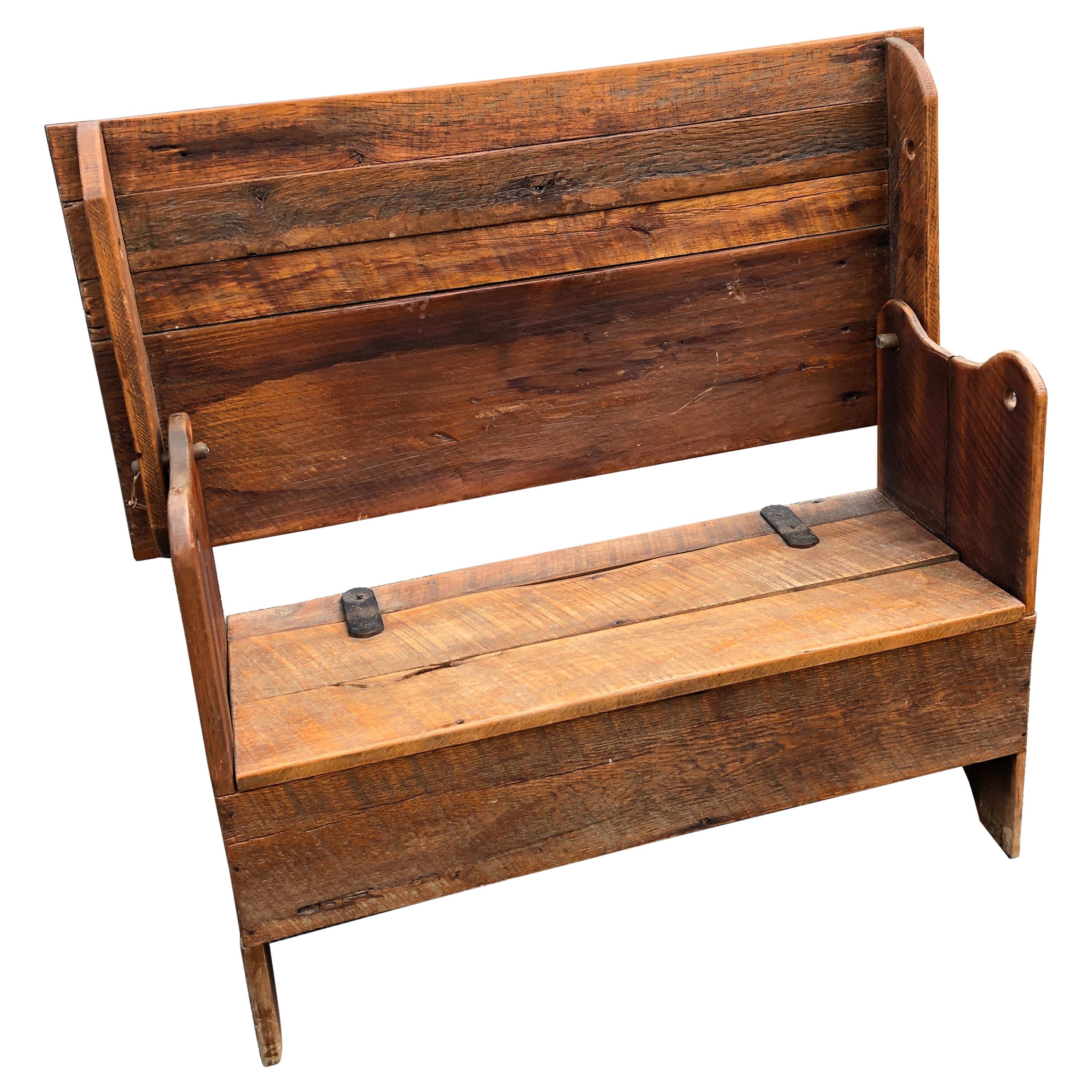 Versatile Rustic Antique Table Hutch Bench