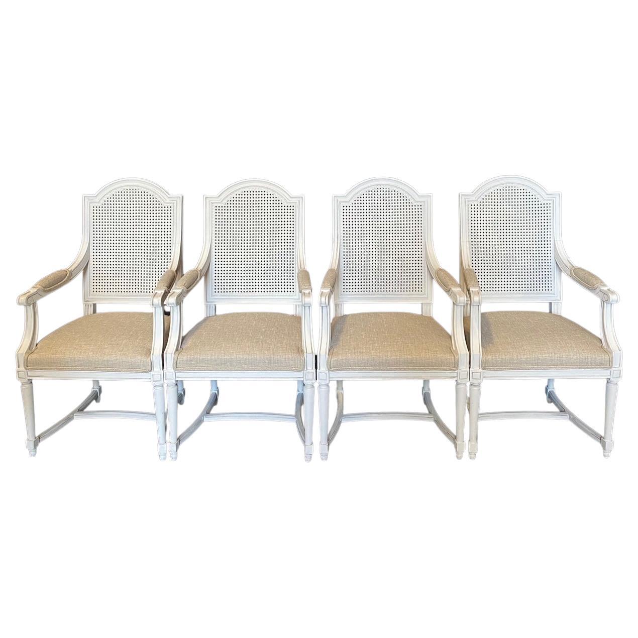 Versatile Set of 4 Newly Updated French Louis XVI Armchairs, 18 Available For Sale
