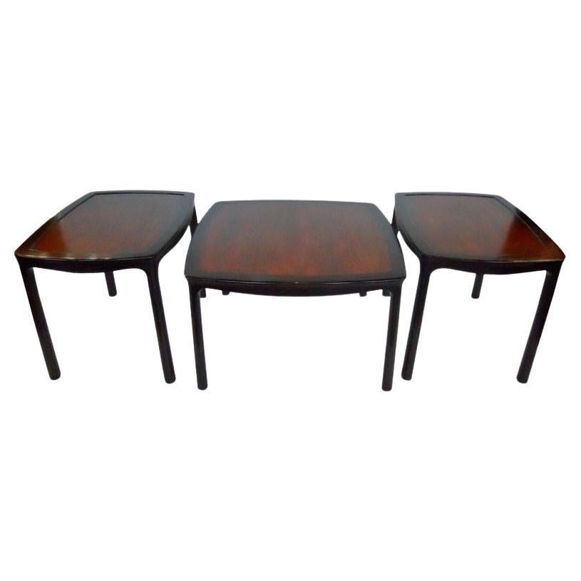 Versatile Set of Coffee Table and Two Side Tables by Dunbar For Sale