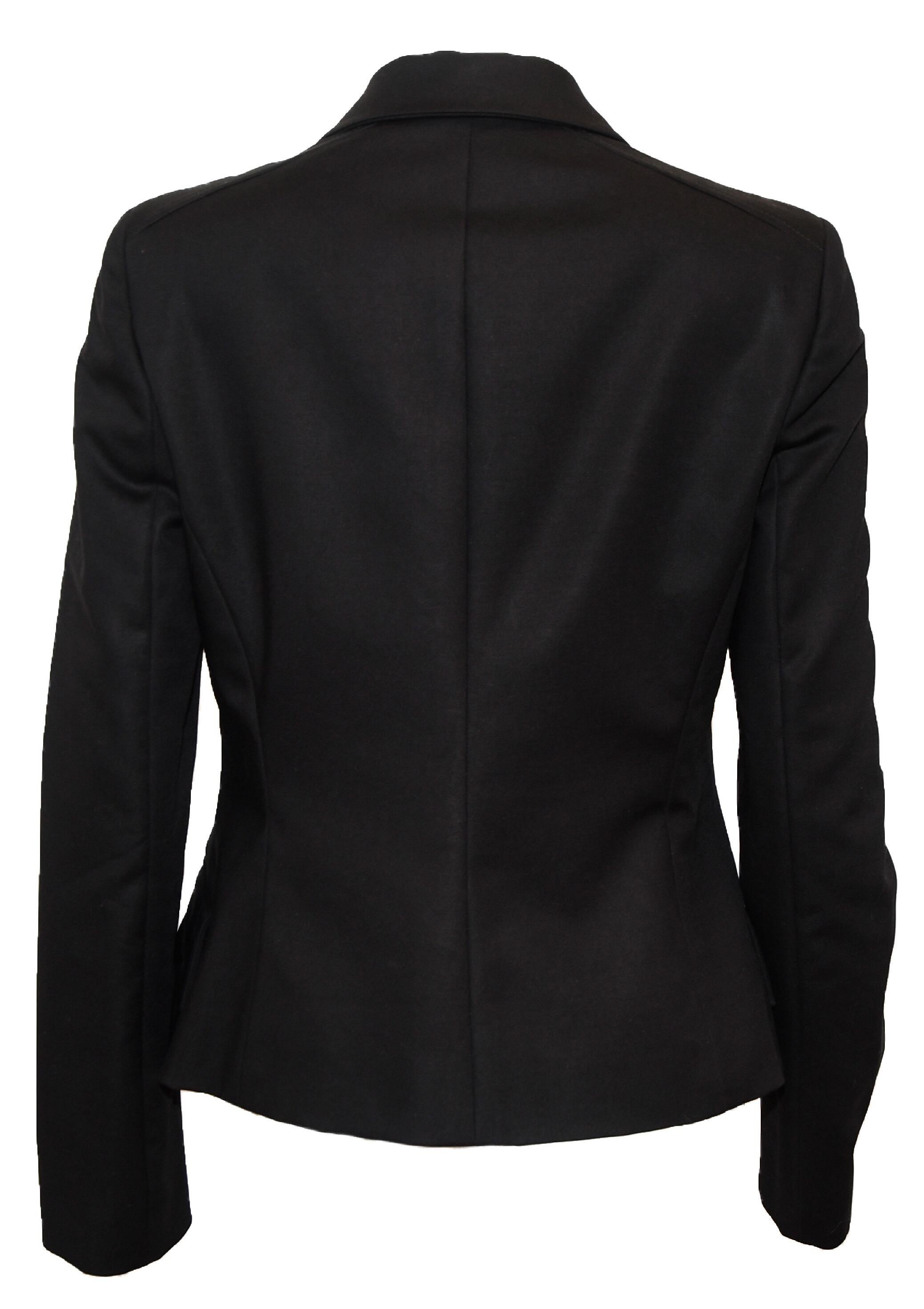 Versatile Versace Fitted Black Jacket With Peak Lapels 42 EU In Excellent Condition For Sale In Palm Beach, FL