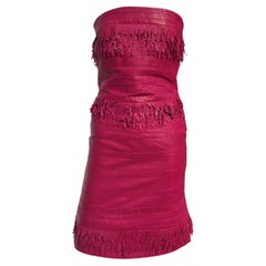 Verscace Pink Leather Dress