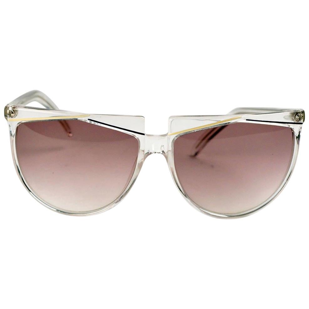 Verses (Versace) lunettes de soleil à monture transparente en vente