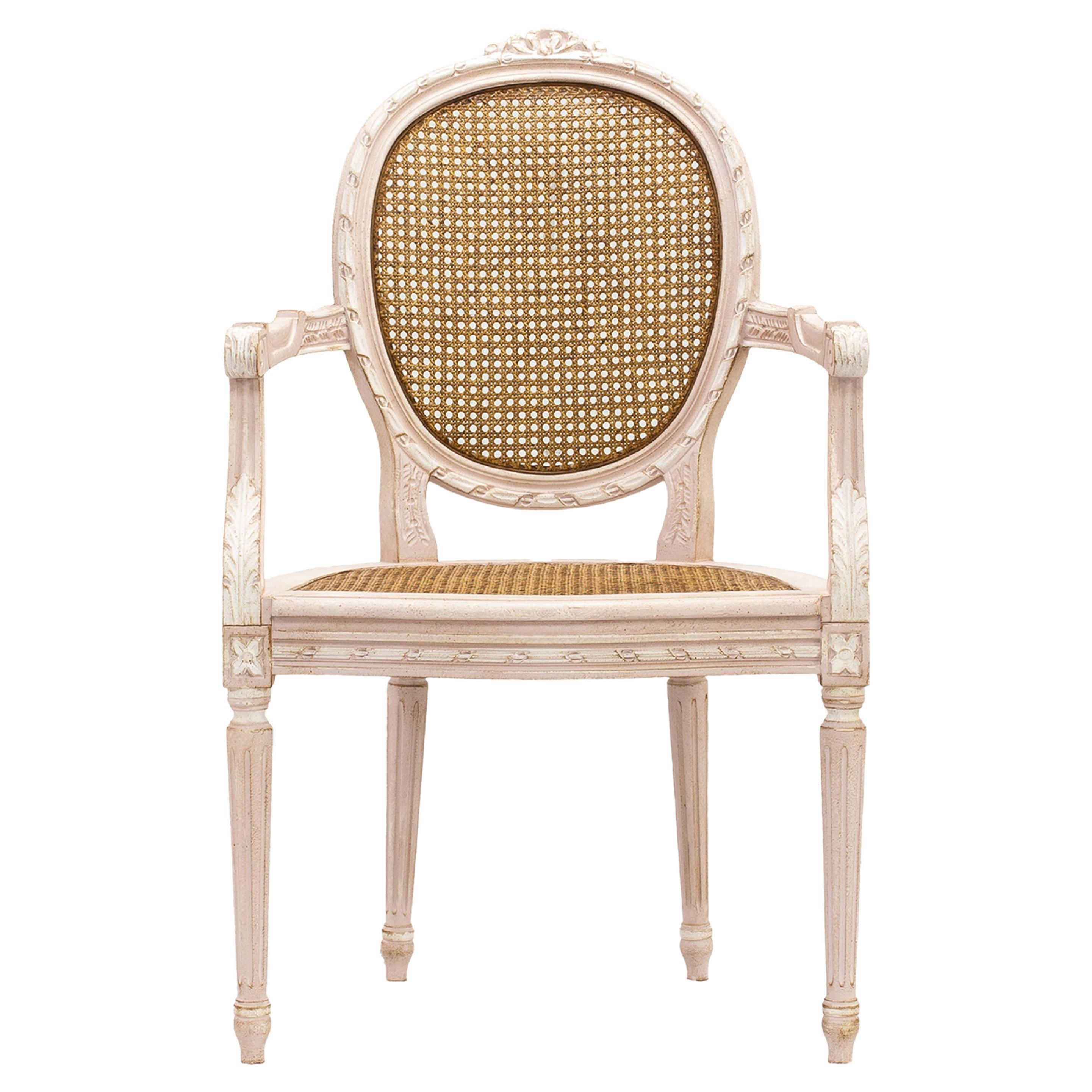 Versilia White Dining Armchair  For Sale