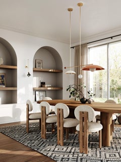 Lámpara CORSA de esmalte, latón y nogal, Ginger Curtis x Blueprint Lighting