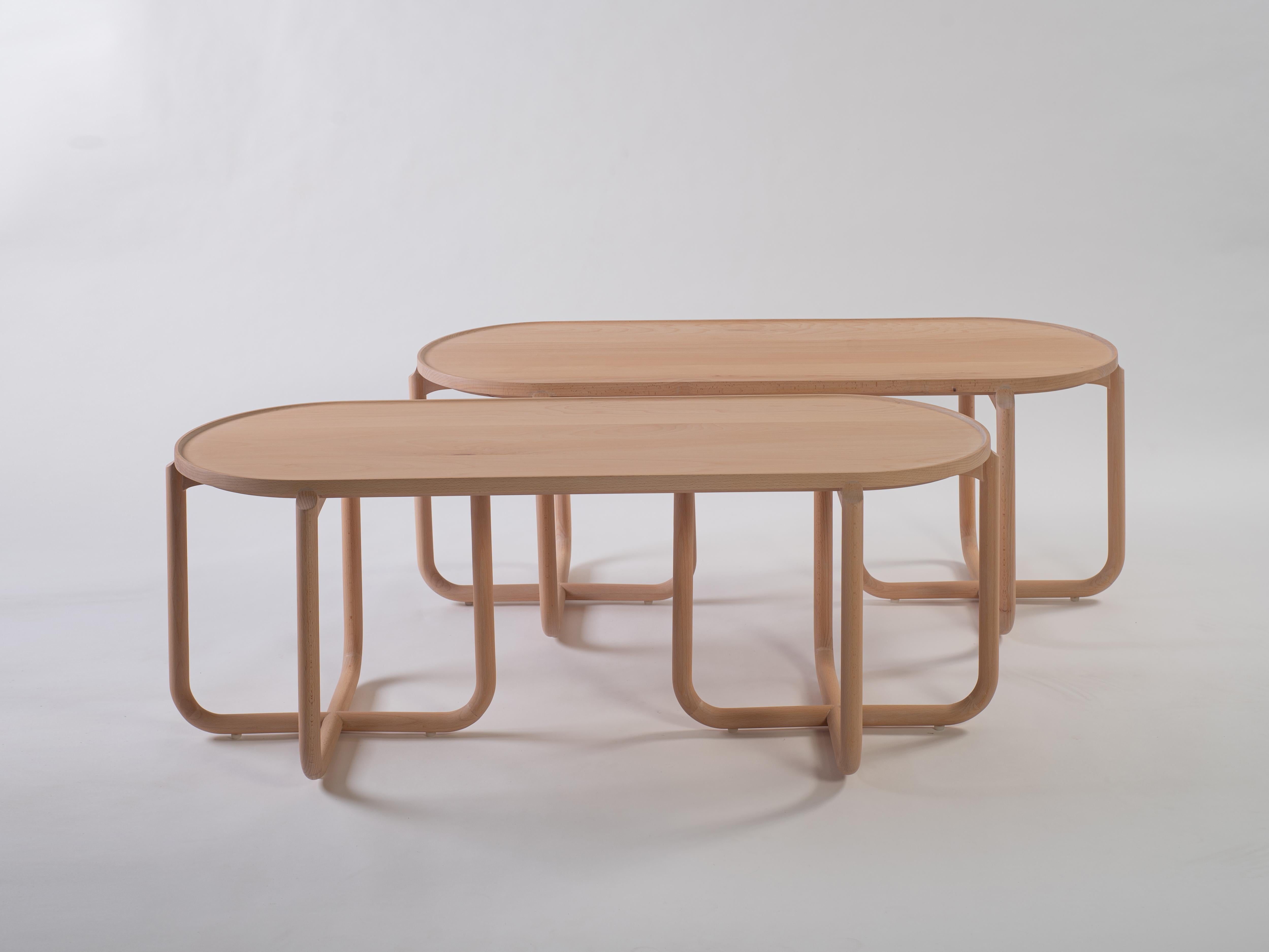 Verso Coffee Table, Beech Wood In New Condition For Sale In Zapopan, Jalisco