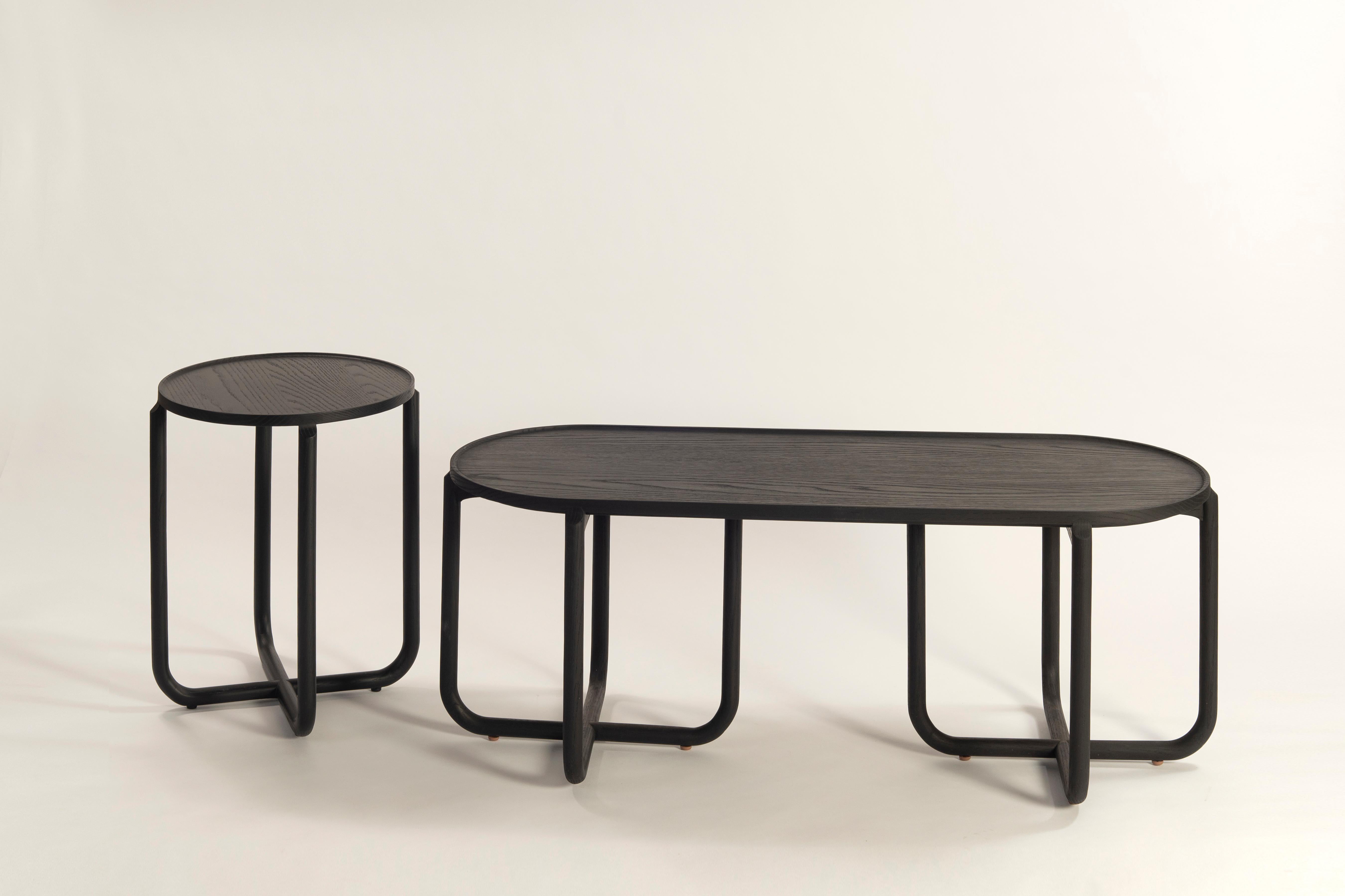 Nord-américain Table basse Verso, Oak Wood noir en vente