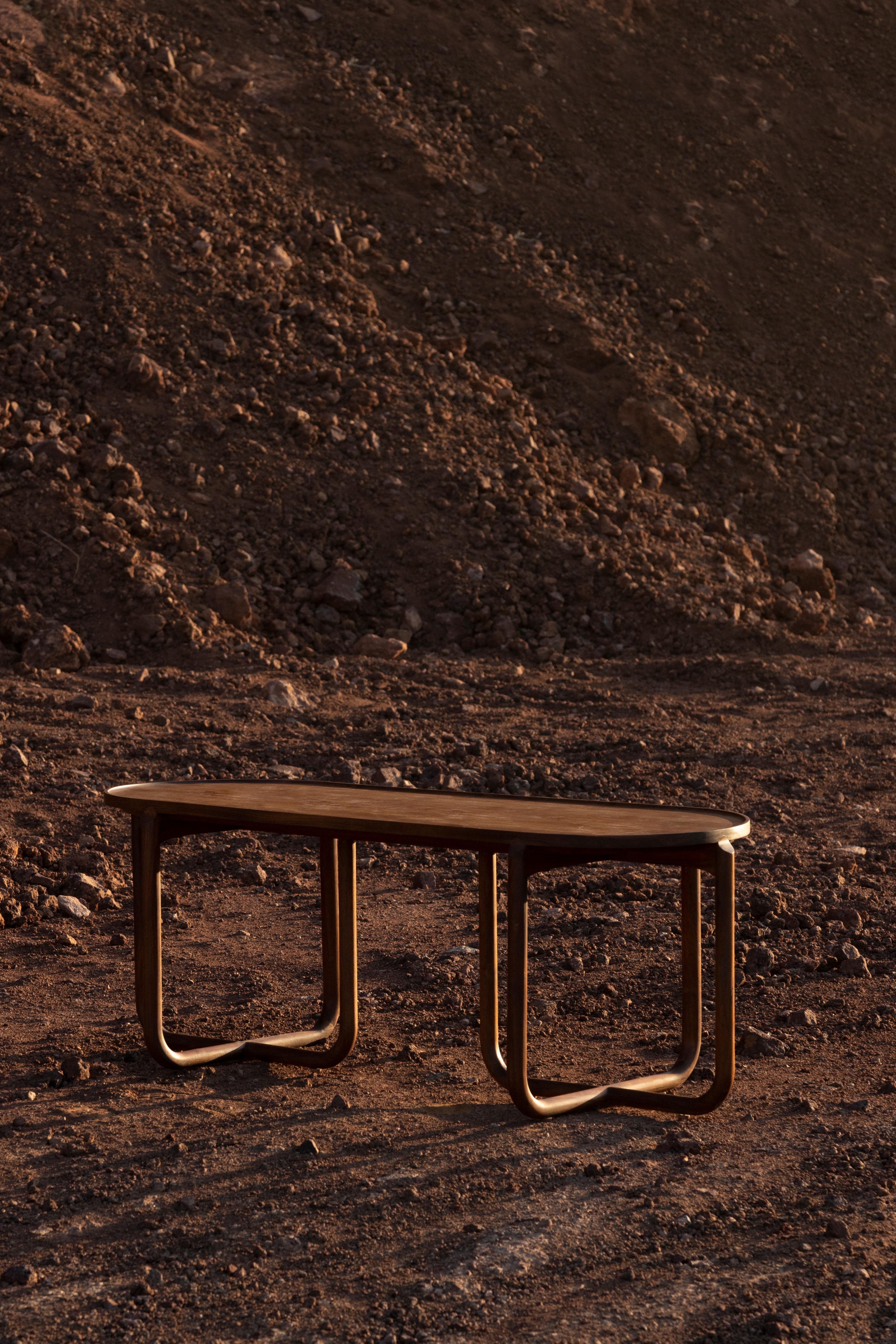 Table basse Verso, bois de Tzalam en vente 3