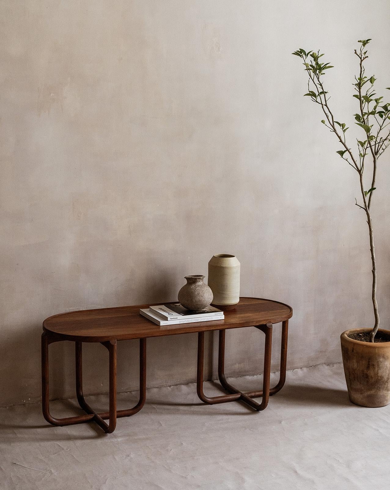 Table basse Verso, bois de Tzalam en vente 5
