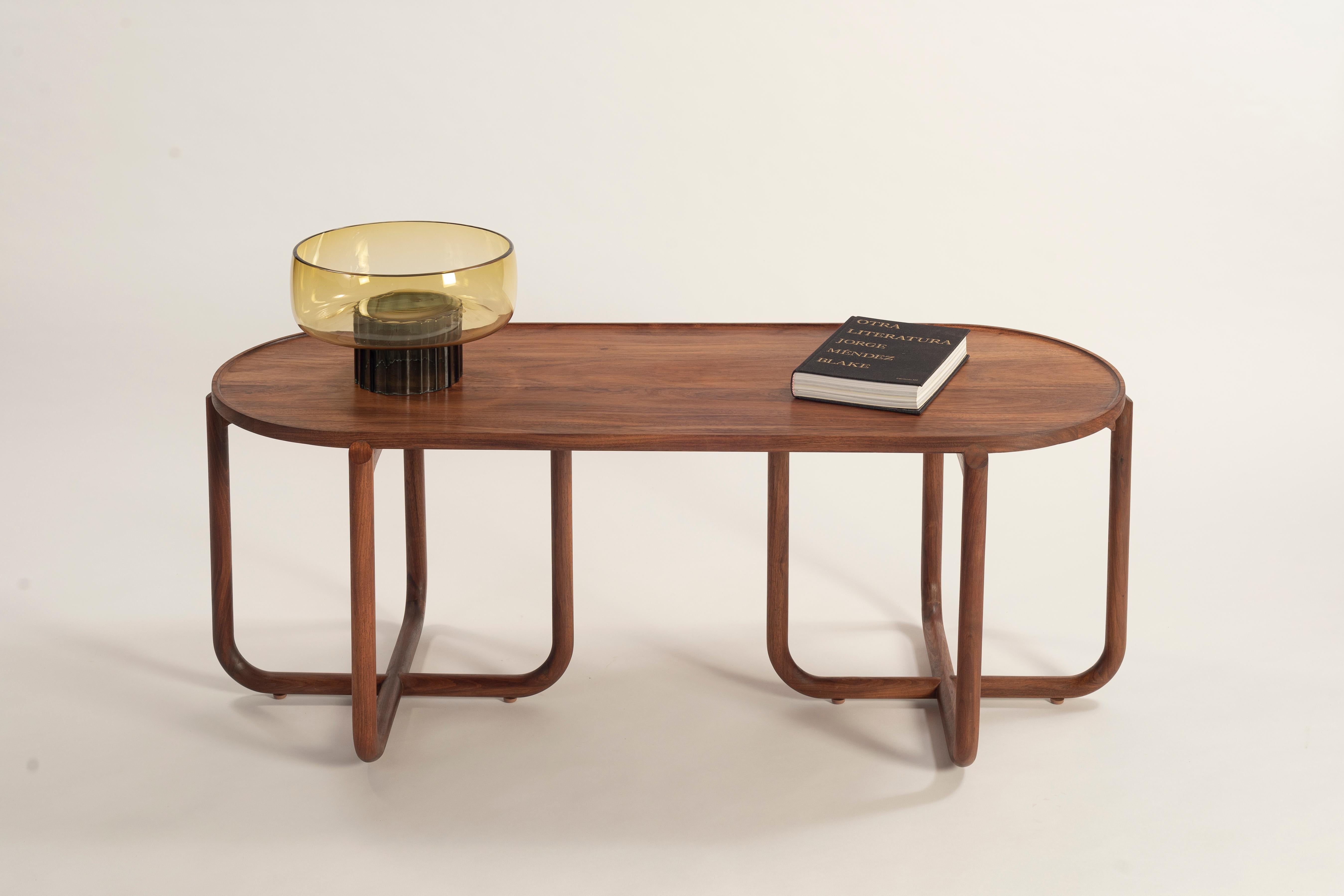 Minimalist Verso Coffee Table, Tzalam Wood For Sale